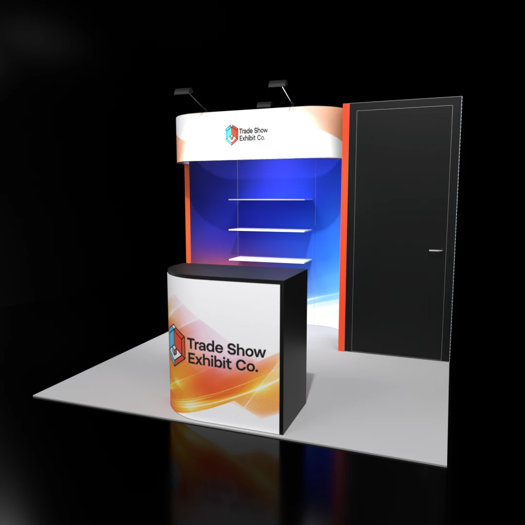10x10 trade show exhibit rental — 10 x 10 inline affordable exhibit rental — ces, las vegas hero image