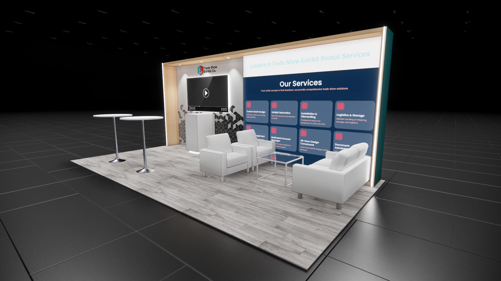10 x 20 Inline Affordable Exhibit Rental — CES, Las Vegas