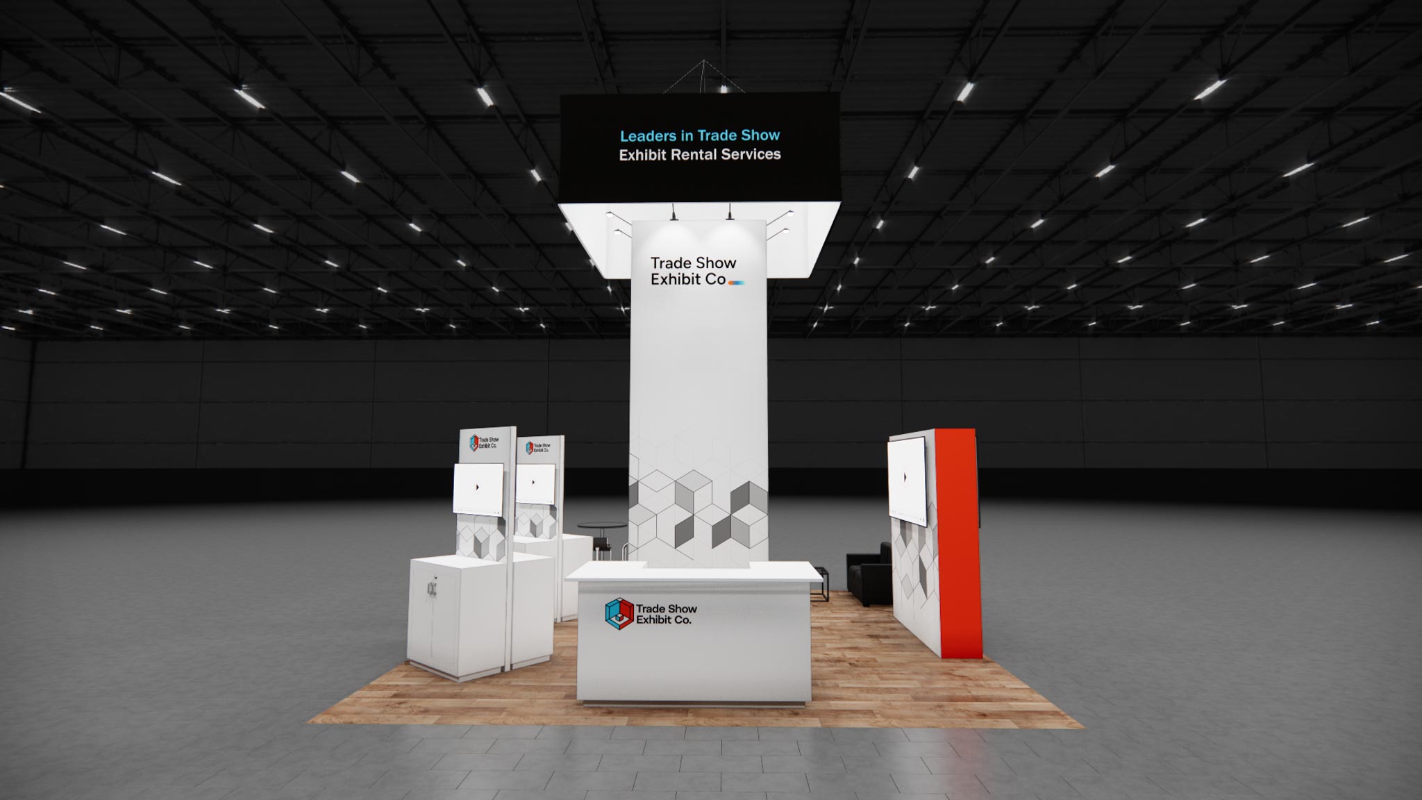 20 x 20 Island Affordable Exhibit Rental — CES, Las Vegas
