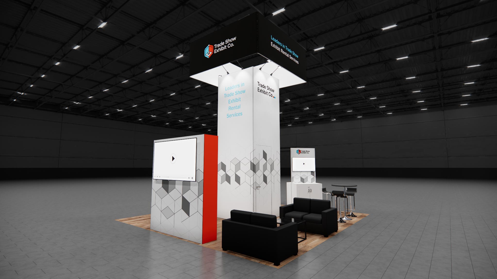 20 x 20 Island Affordable Exhibit Rental — CES, Las Vegas