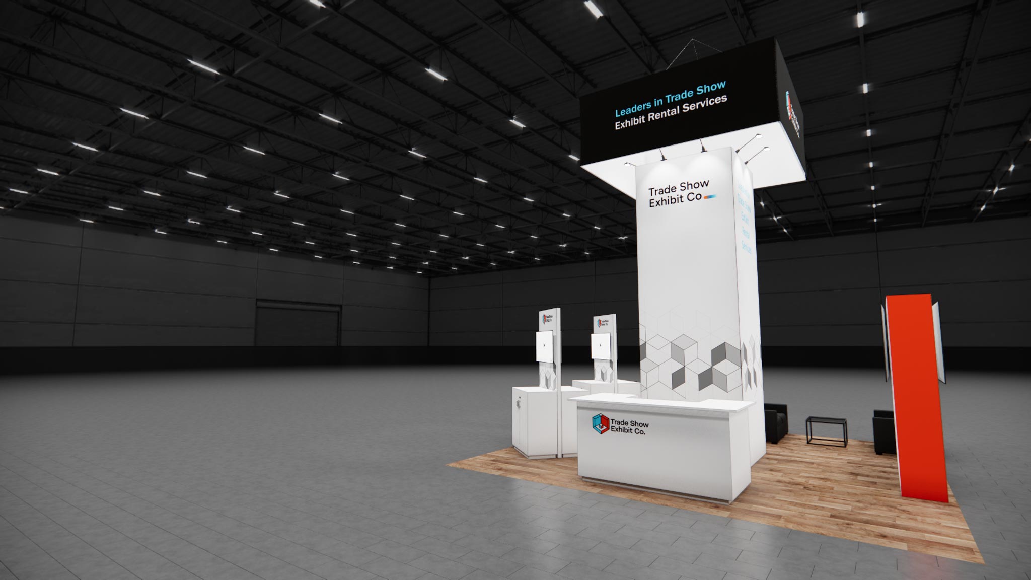 20 x 20 Island Affordable Exhibit Rental — CES, Las Vegas