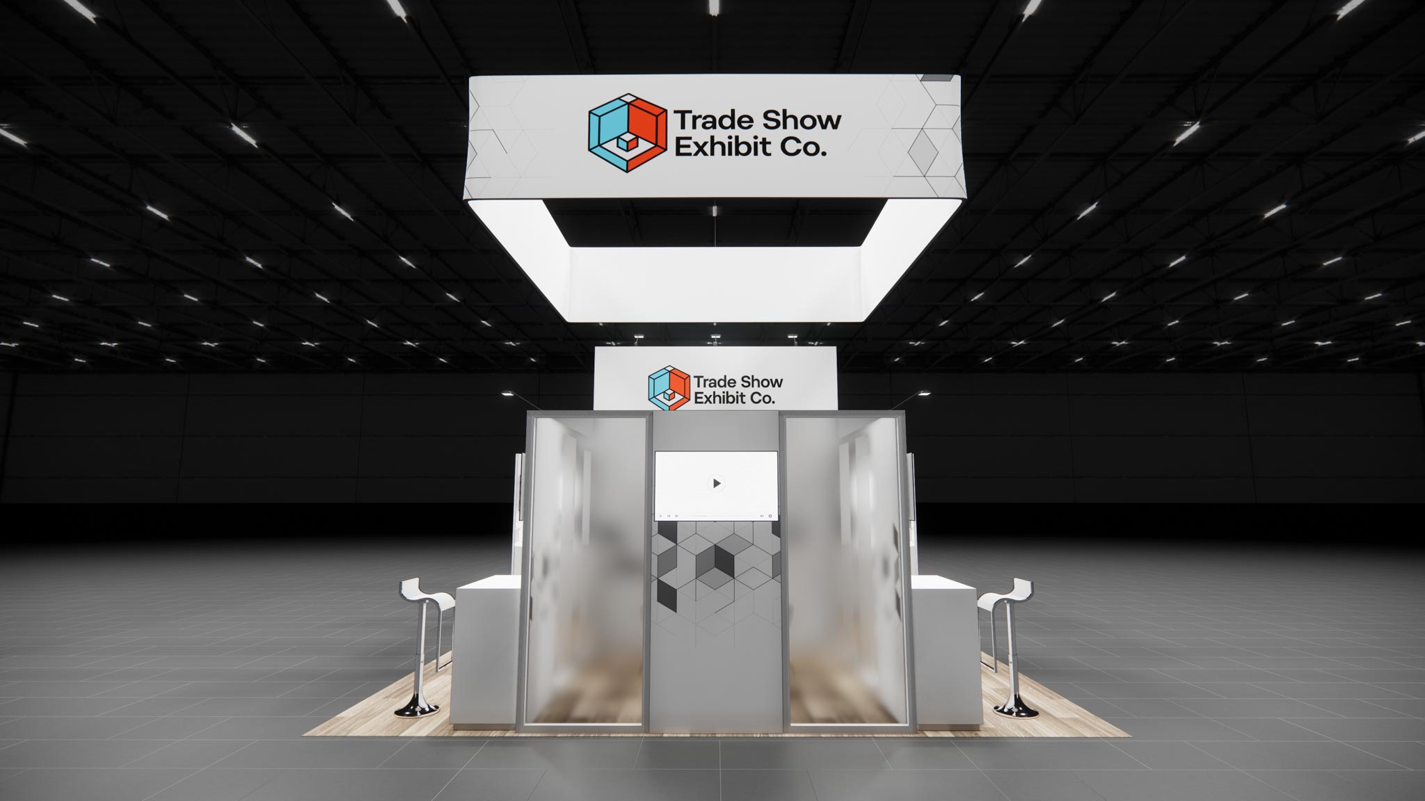 20 x 20 Island Affordable Exhibit Rental — CES, Las Vegas