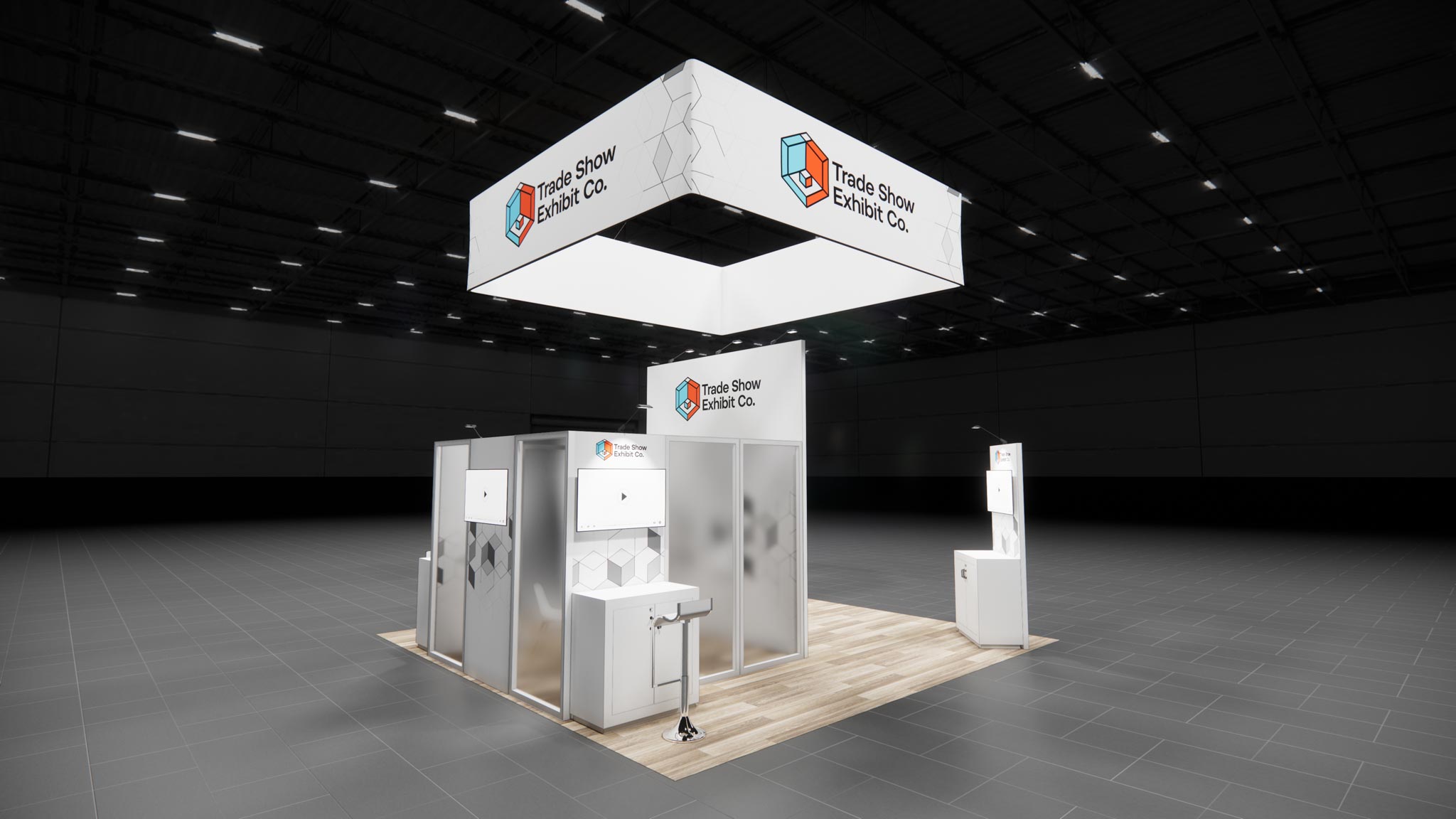 20 x 20 Island Affordable Exhibit Rental — CES, Las Vegas