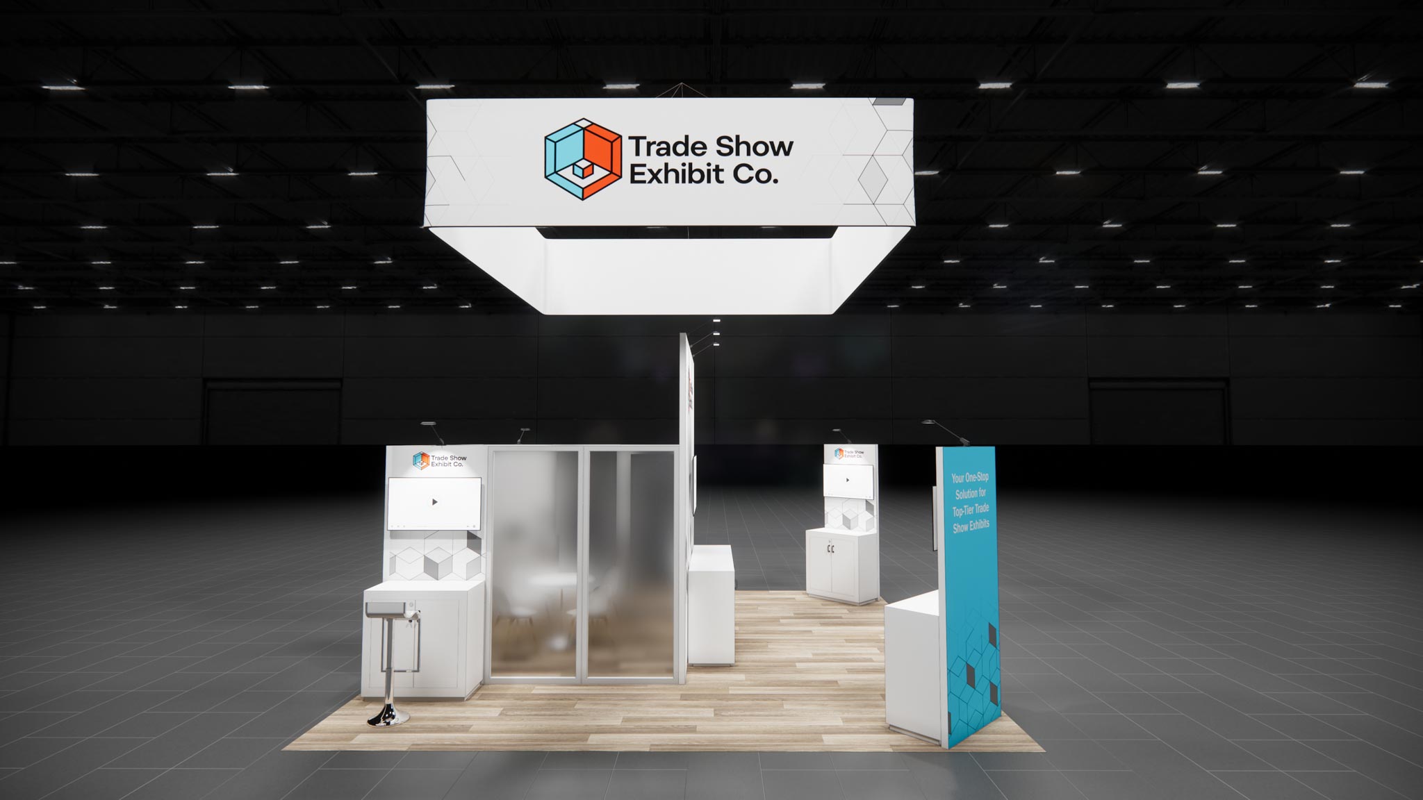 20 x 20 Island Affordable Exhibit Rental — CES, Las Vegas
