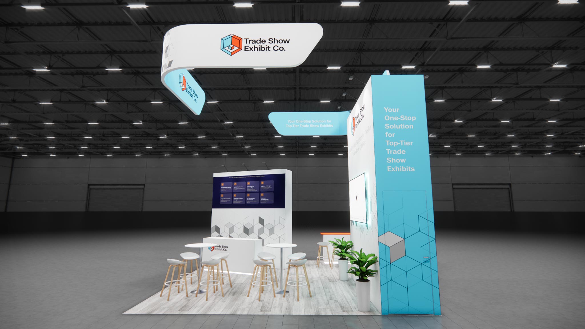 20 x 20 Island Affordable Exhibit Rental — CES, Las Vegas