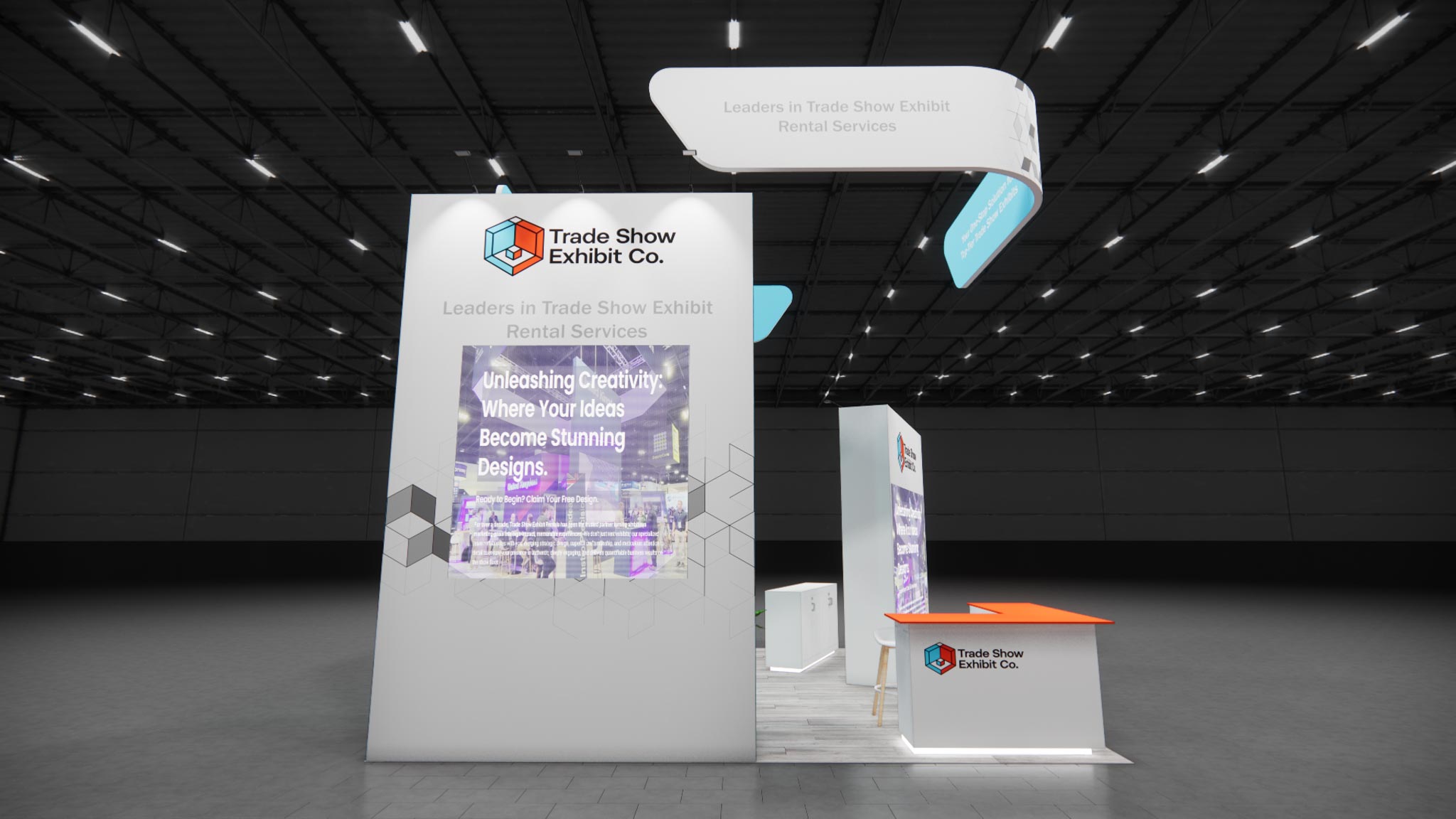 20 x 20 Island Affordable Exhibit Rental — CES, Las Vegas