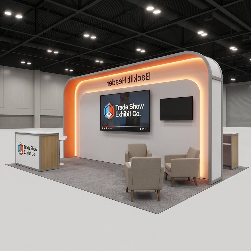 10x30 trade show exhibit rental — media-forward inline design