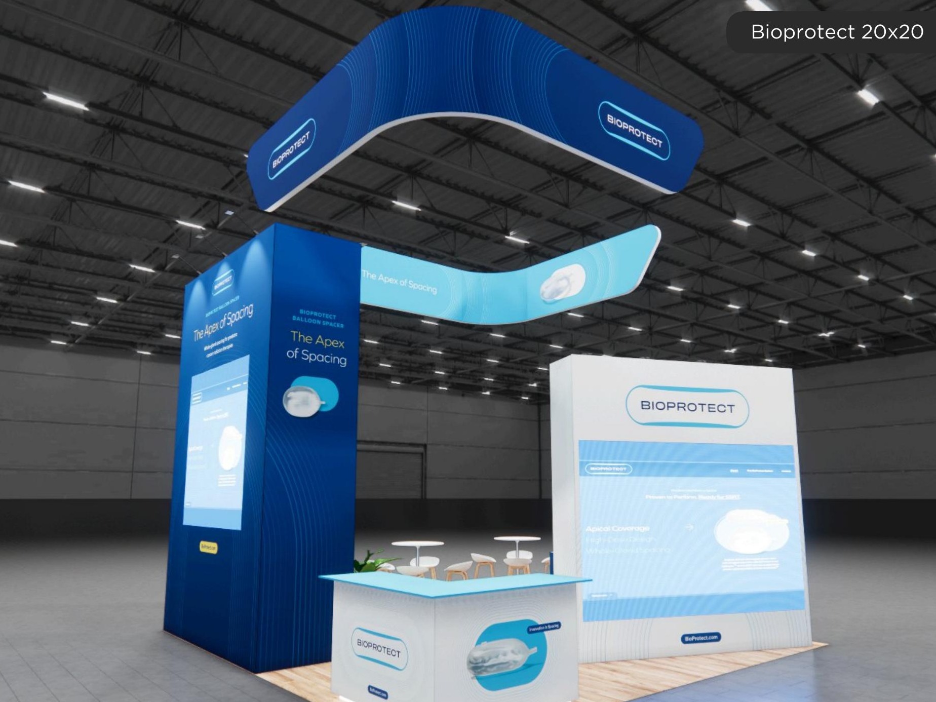 20x20 trade show exhibit rental — 20 x 20 inline affordable exhibit rental — g2e, las vegas hero image