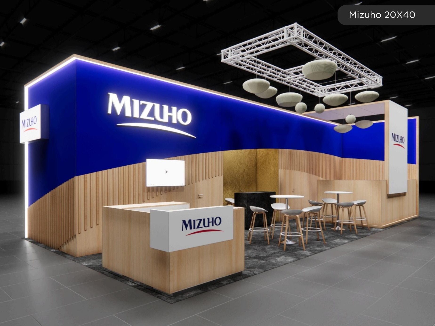 20x40 trade show exhibit rental for WasteExpo Various — custom island exhibit