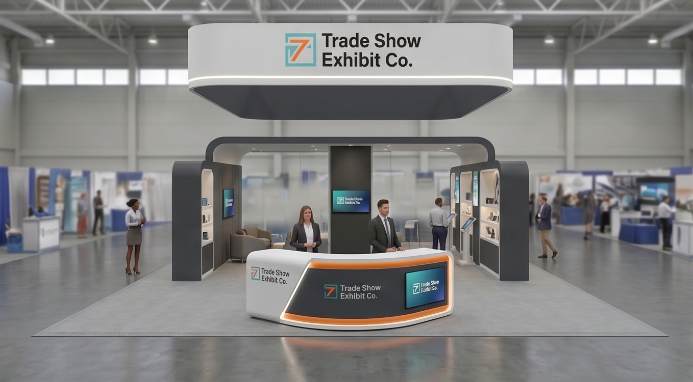 20x40 trade show exhibit rental — open-circulation island design