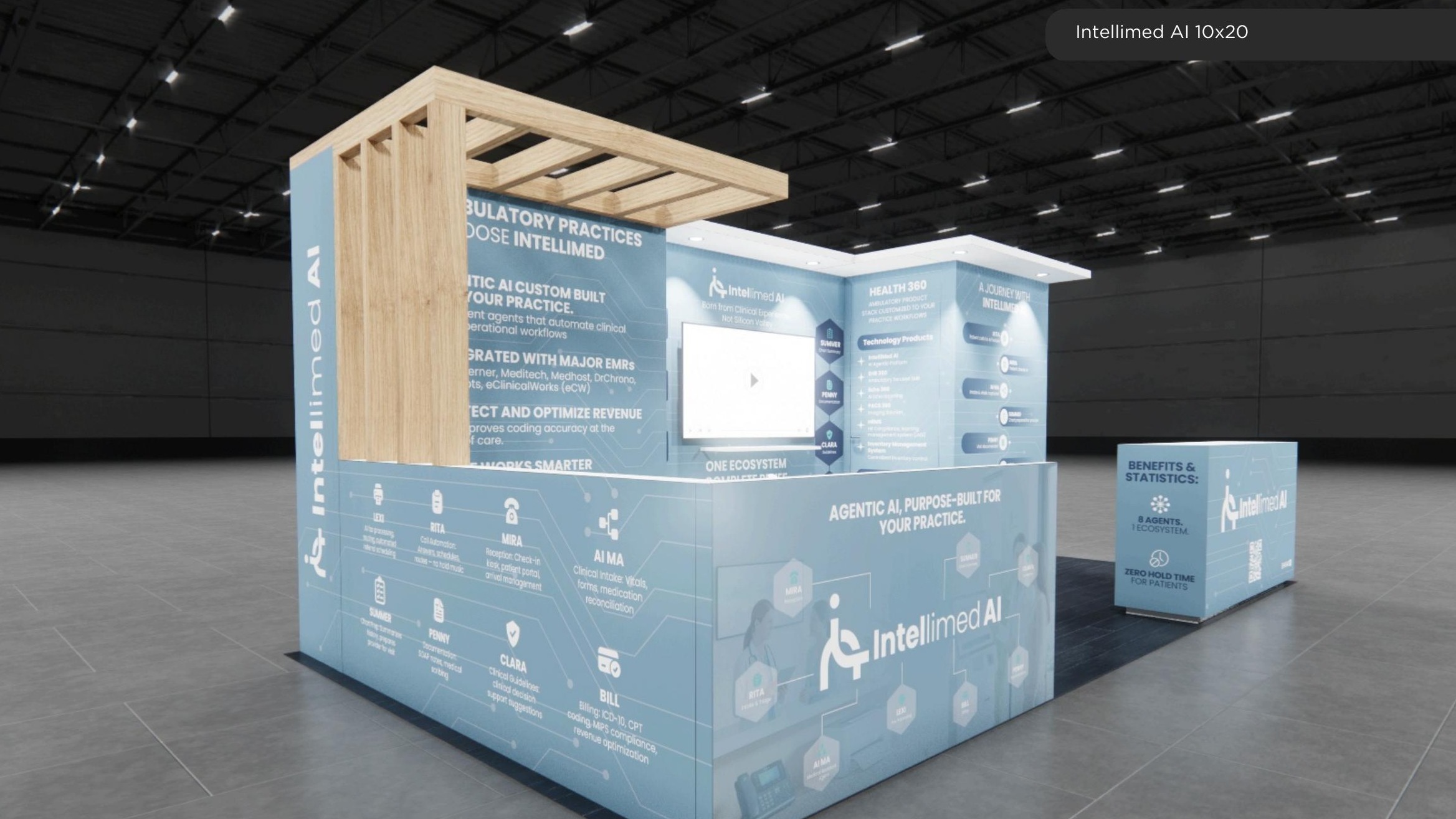 10x20 trade show exhibit rental — translucent consultative inline design