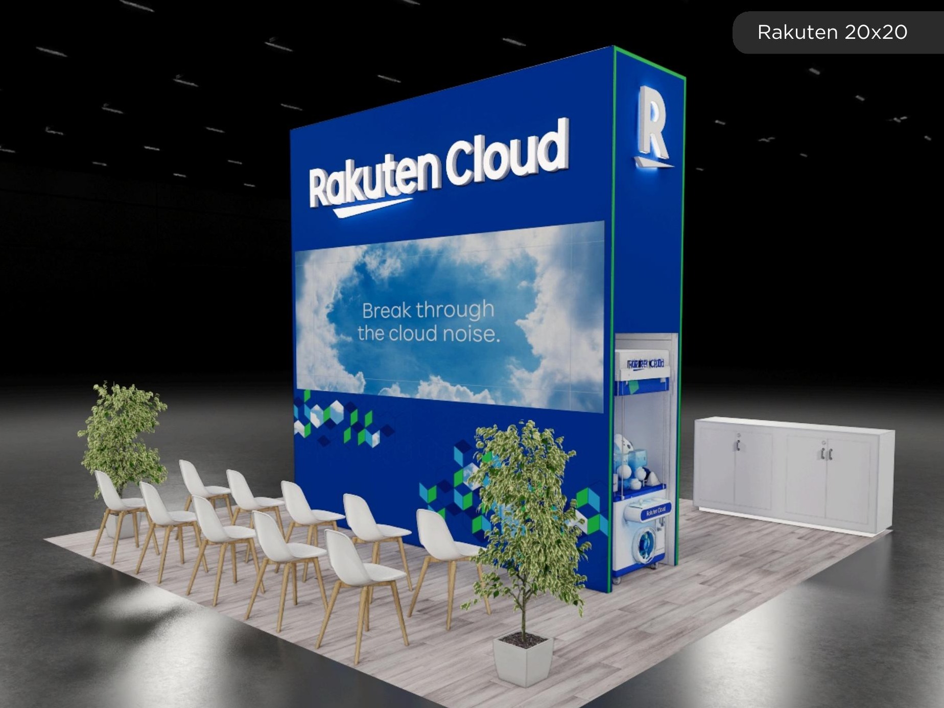 20x20 trade show exhibit rental — 20 x 20 inline affordable exhibit rental — g2e, las vegas hero image
