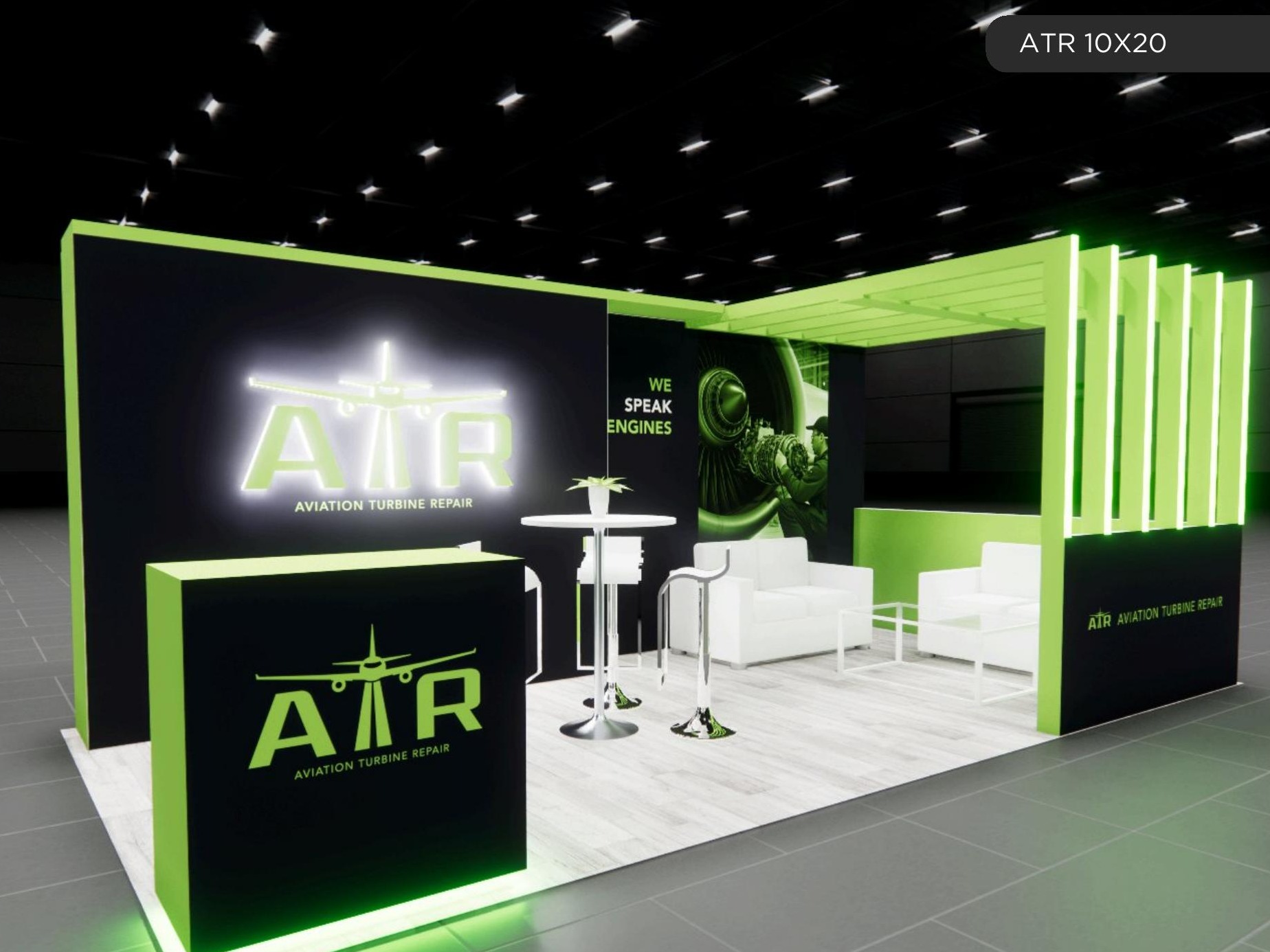 10x20 trade show exhibit rental — 10 x 20 inline affordable exhibit rental — infocomm, las vegas hero image