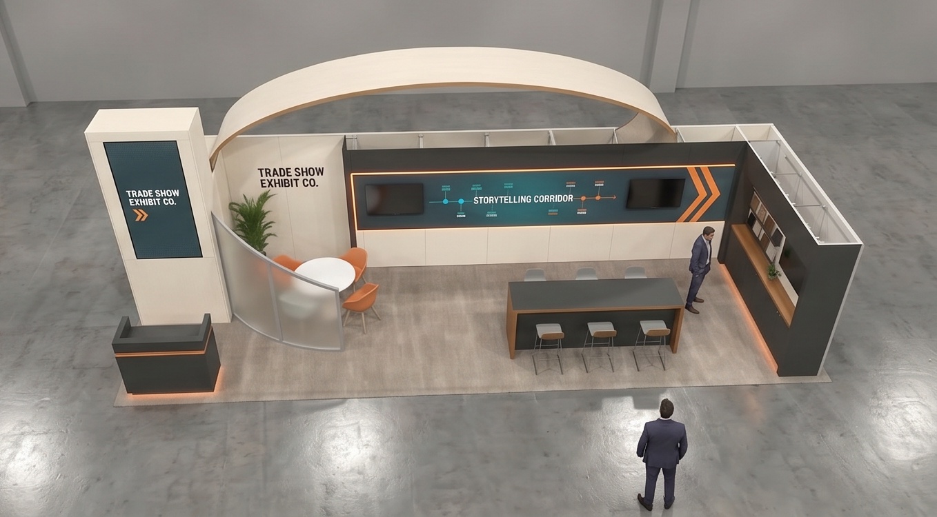 10x30 trade show exhibit rental — foundation inline design
