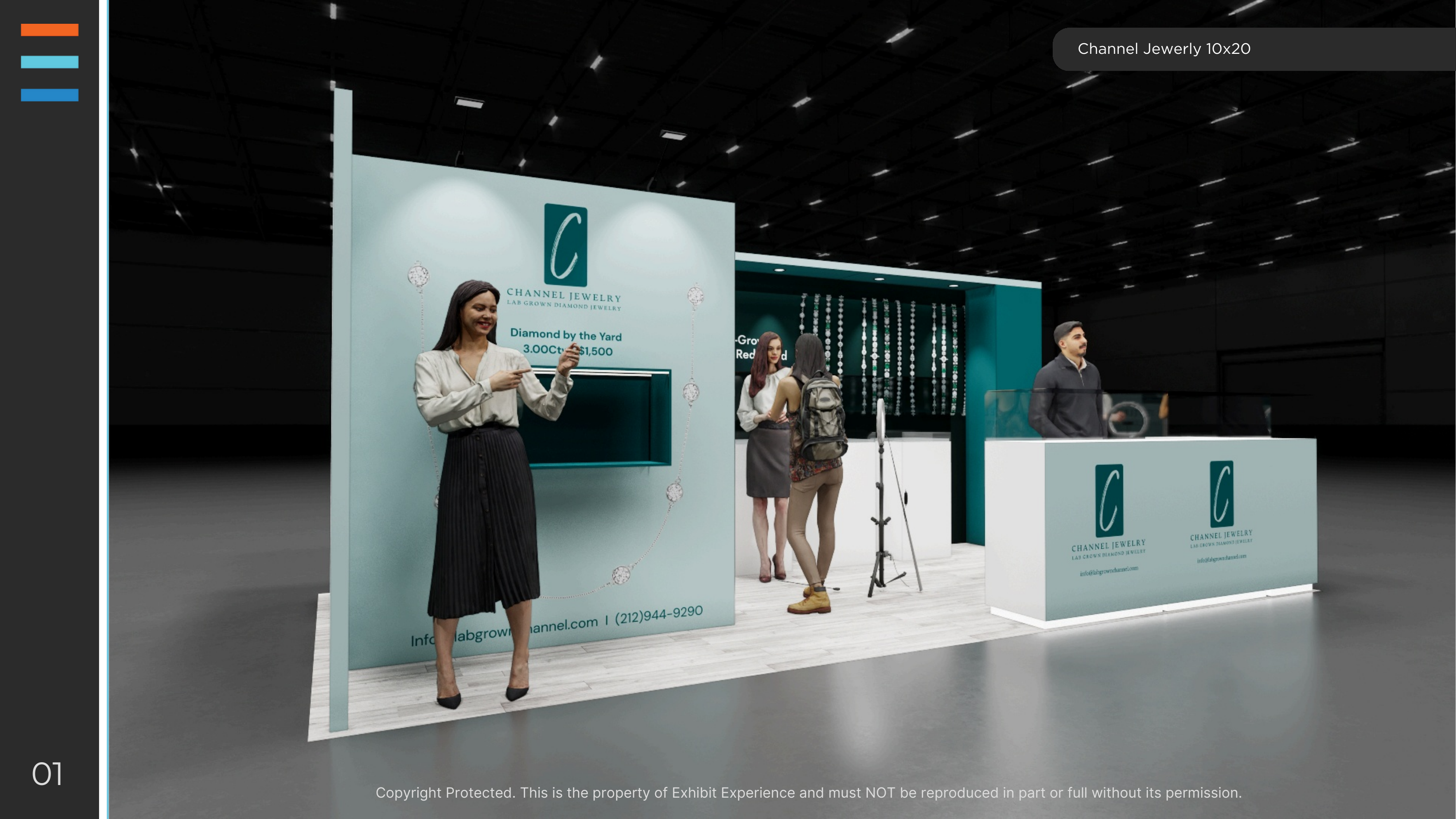 10x20 trade show exhibit rental — 10 x 20 inline exhibit rental — nab show, las vegas hero image