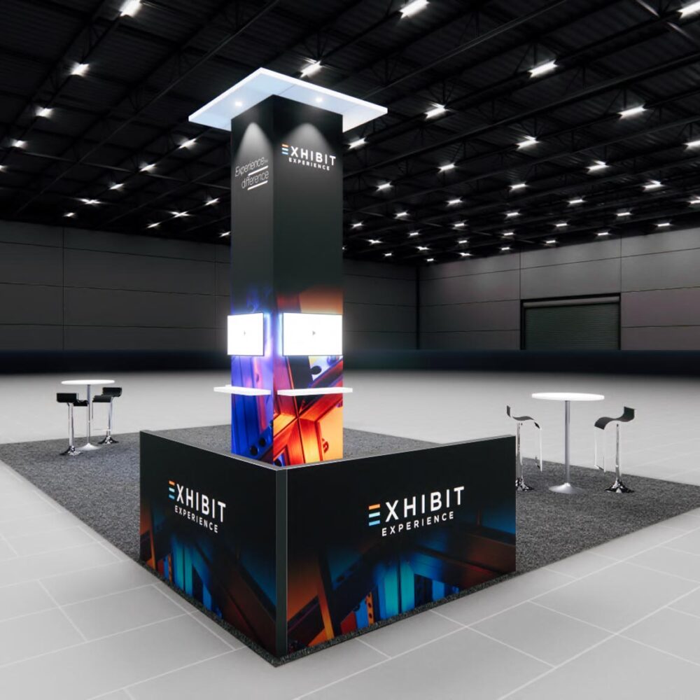 20x30 trade show exhibit rental — 20 x 30 island affordable exhibit rental — ces, las vegas hero image