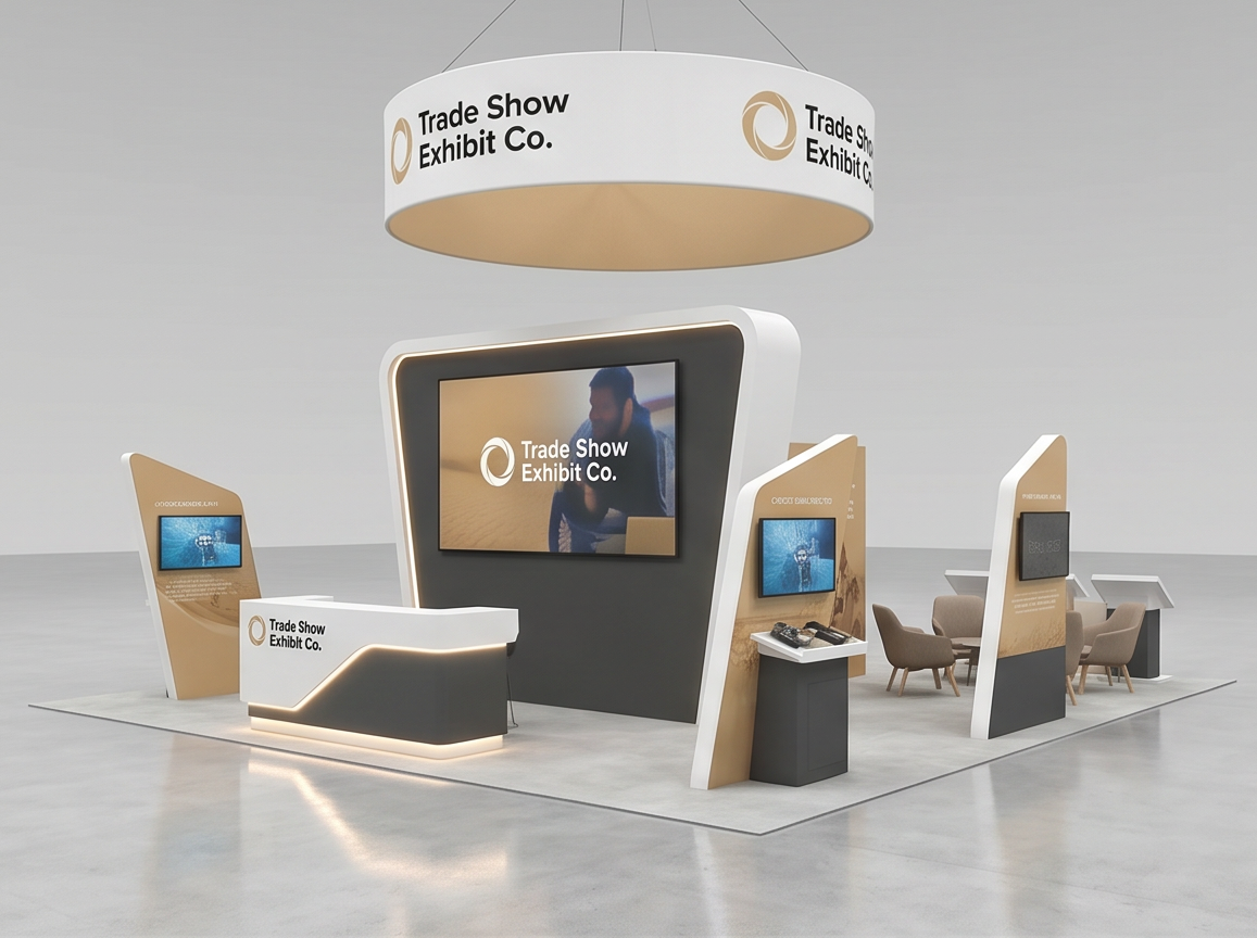20x30 trade show exhibit rental — icsc las vegas 20 x 30 exhibit rental — deal-table hospitality plan — 20x30 exhibit program