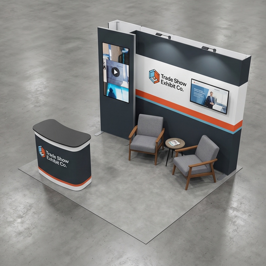 10x10 trade show exhibit rental — foundation inline design