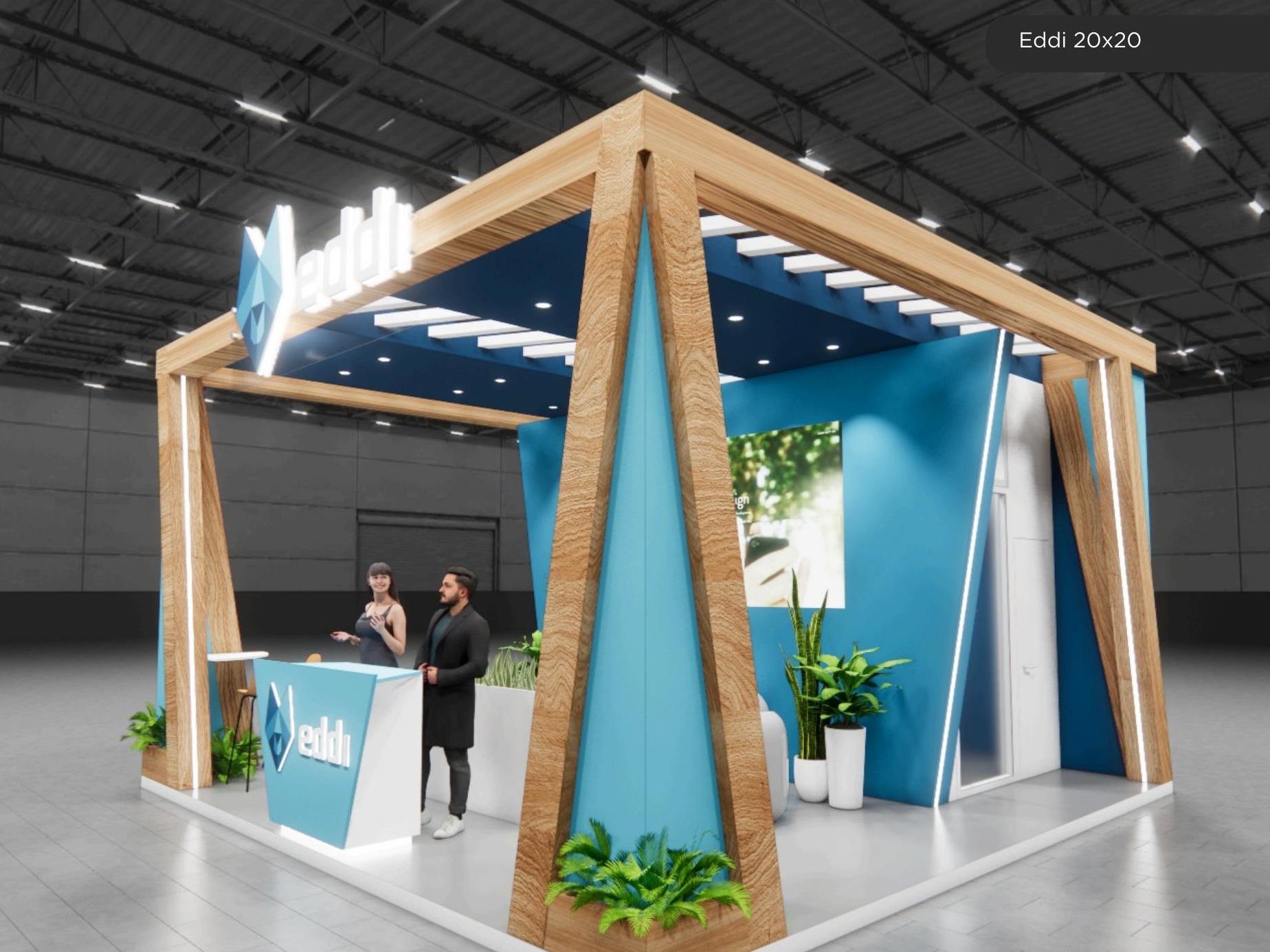 20x20 trade show exhibit rental — 20 x 20 inline affordable exhibit rental — g2e, las vegas hero image