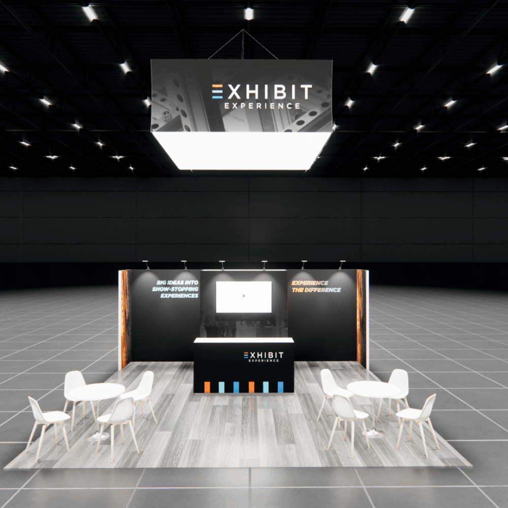 20x20 trade show exhibit rental — 20 x 20 inline affordable exhibit rental — iaapa expo, orlando hero image