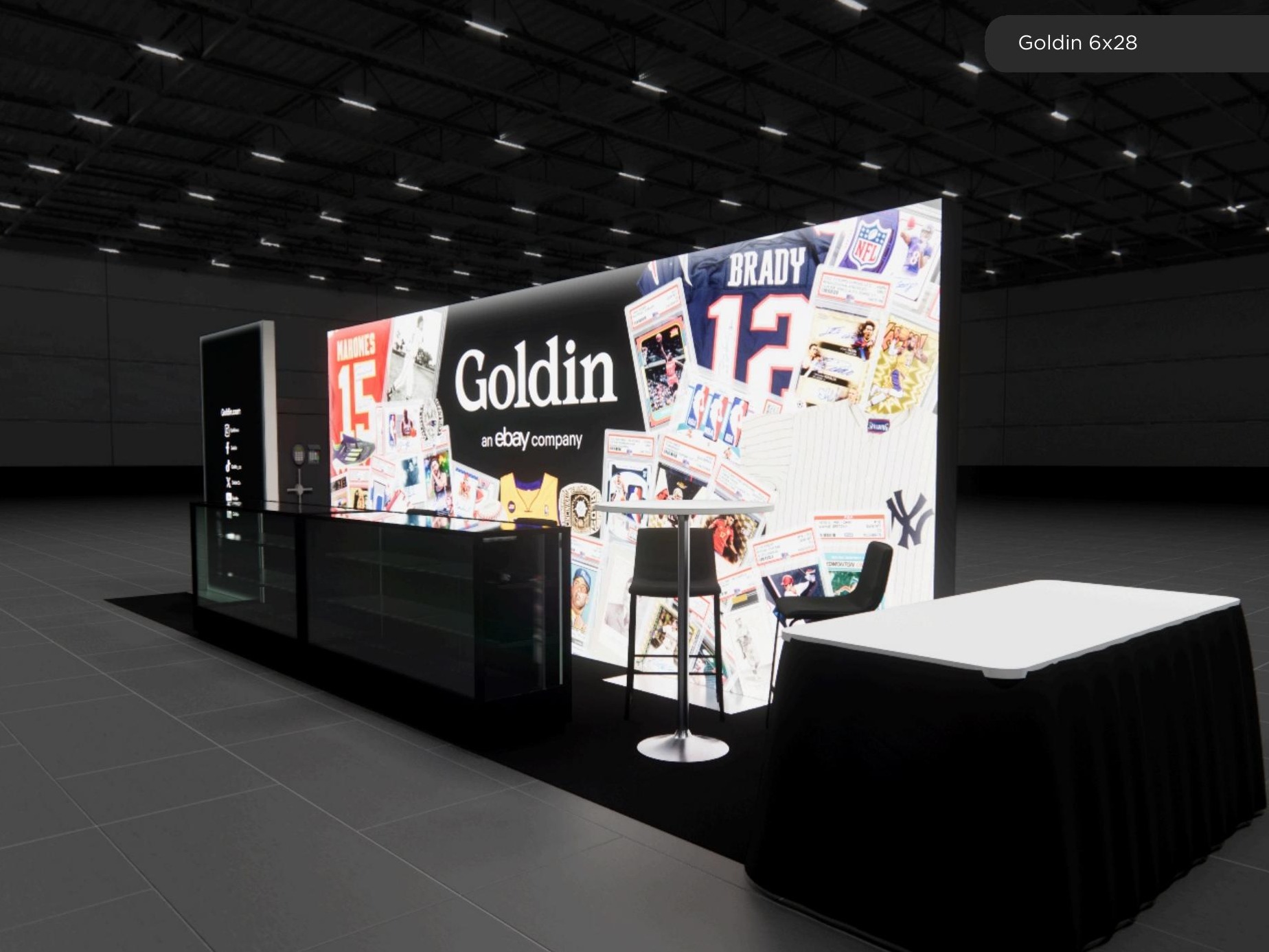 6' x 28' trade show exhibit rental example
