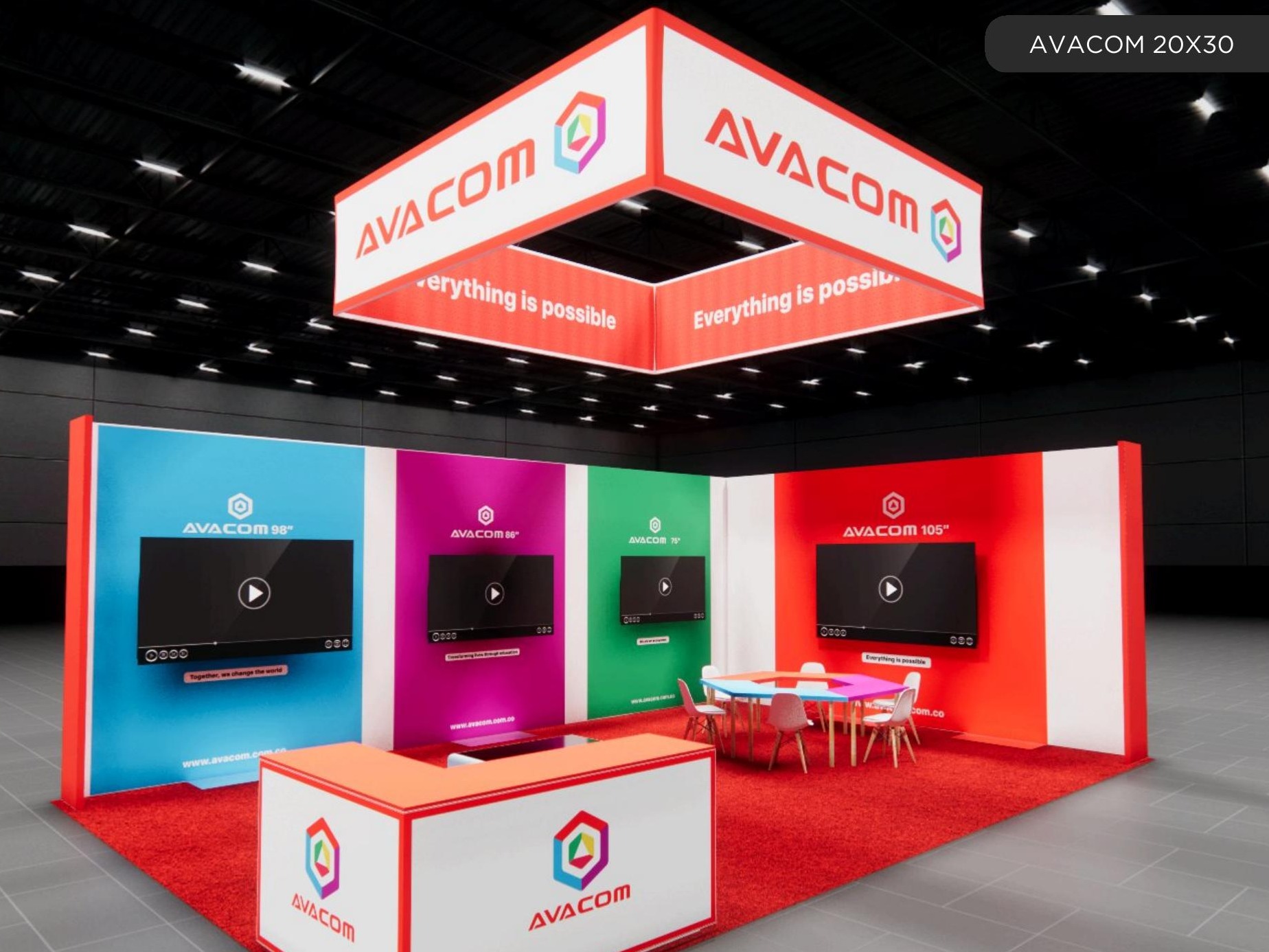 20x30 trade show exhibit rental — 20 x 30 island exhibit rental — sema show, las vegas hero image