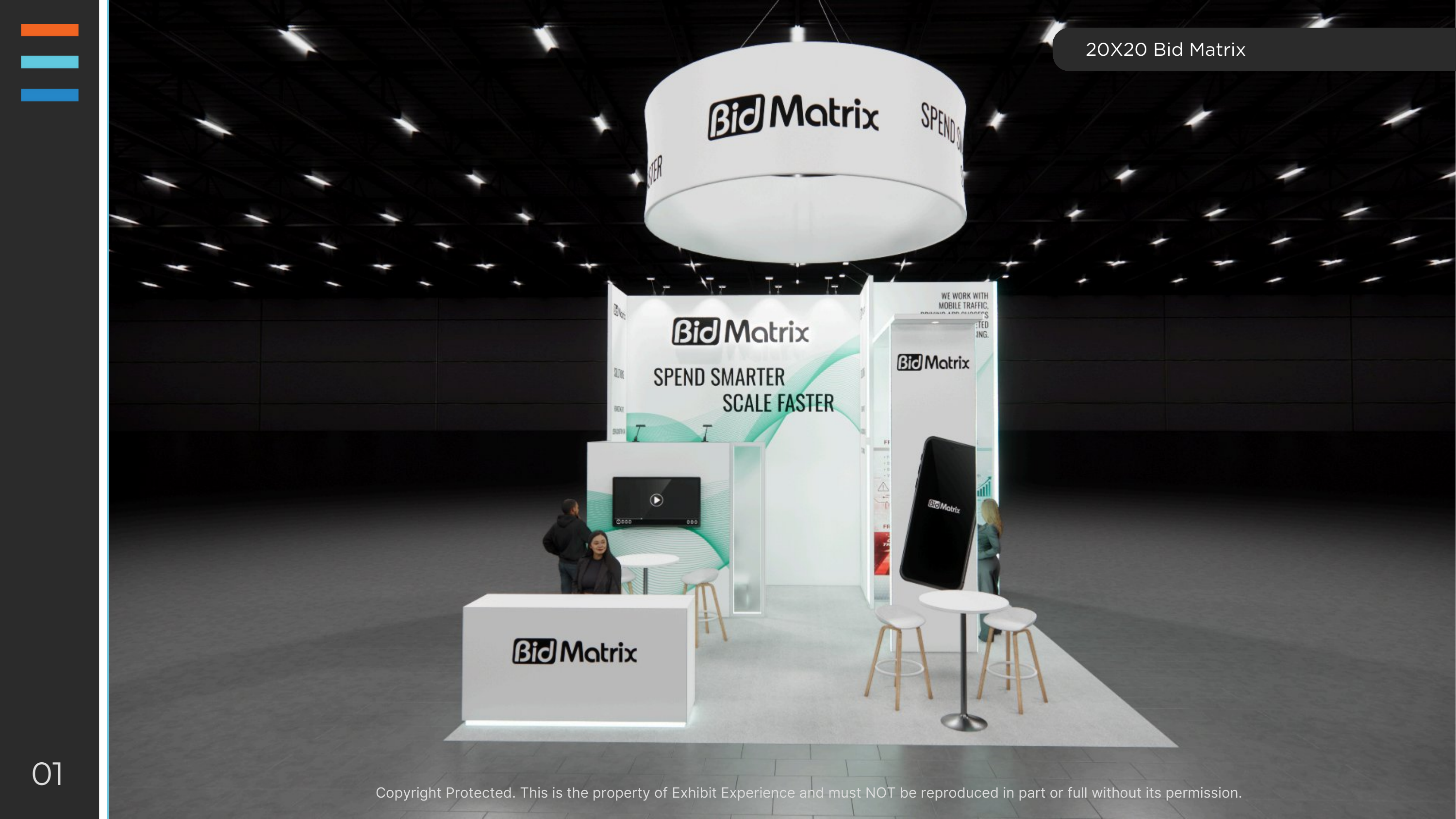 20x20 trade show exhibit rental — 20 x 20 inline affordable exhibit rental — sema show, las vegas hero image