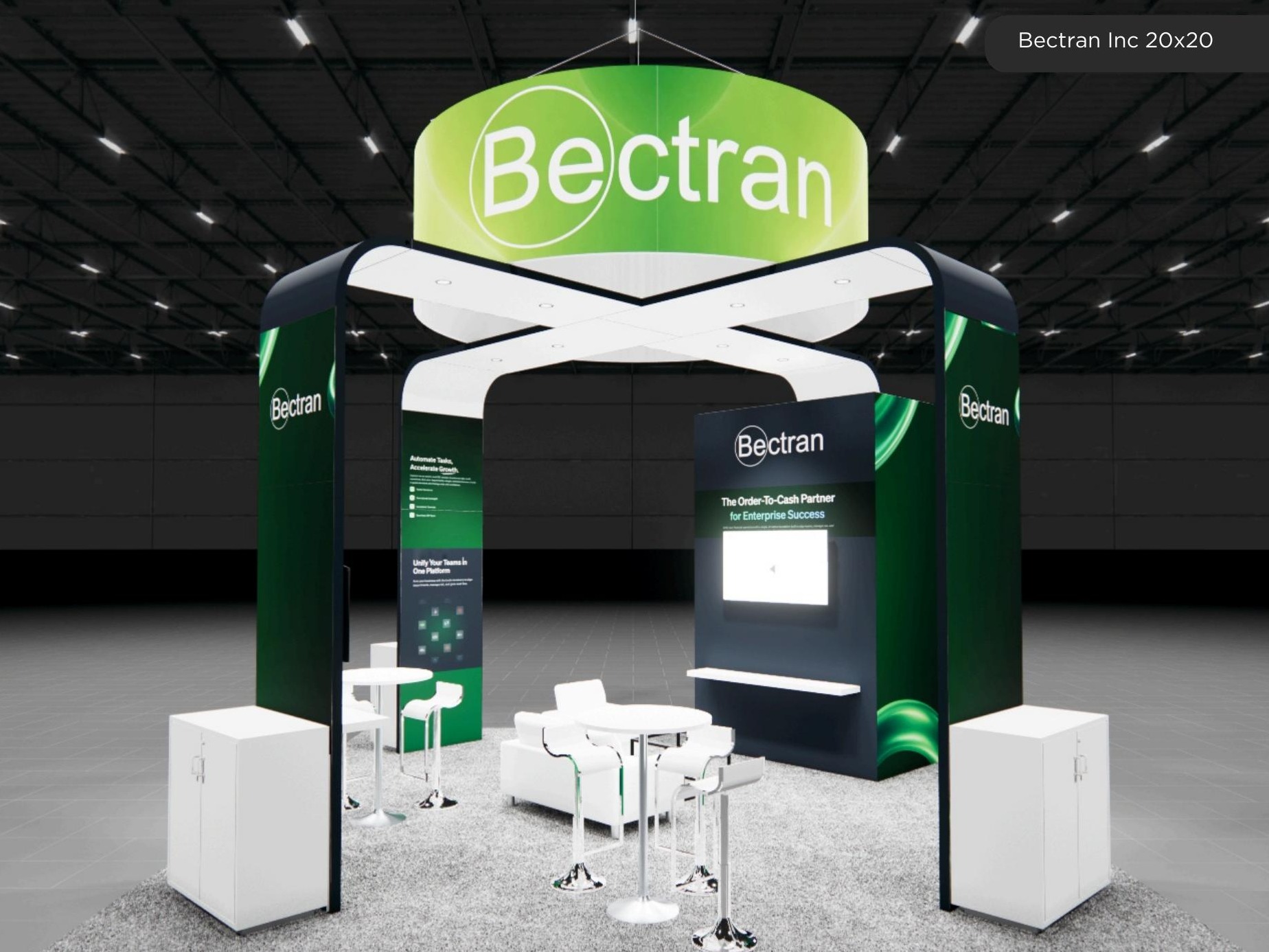 20x20 trade show exhibit rental — 20 x 20 inline affordable exhibit rental — iaapa expo, orlando hero image