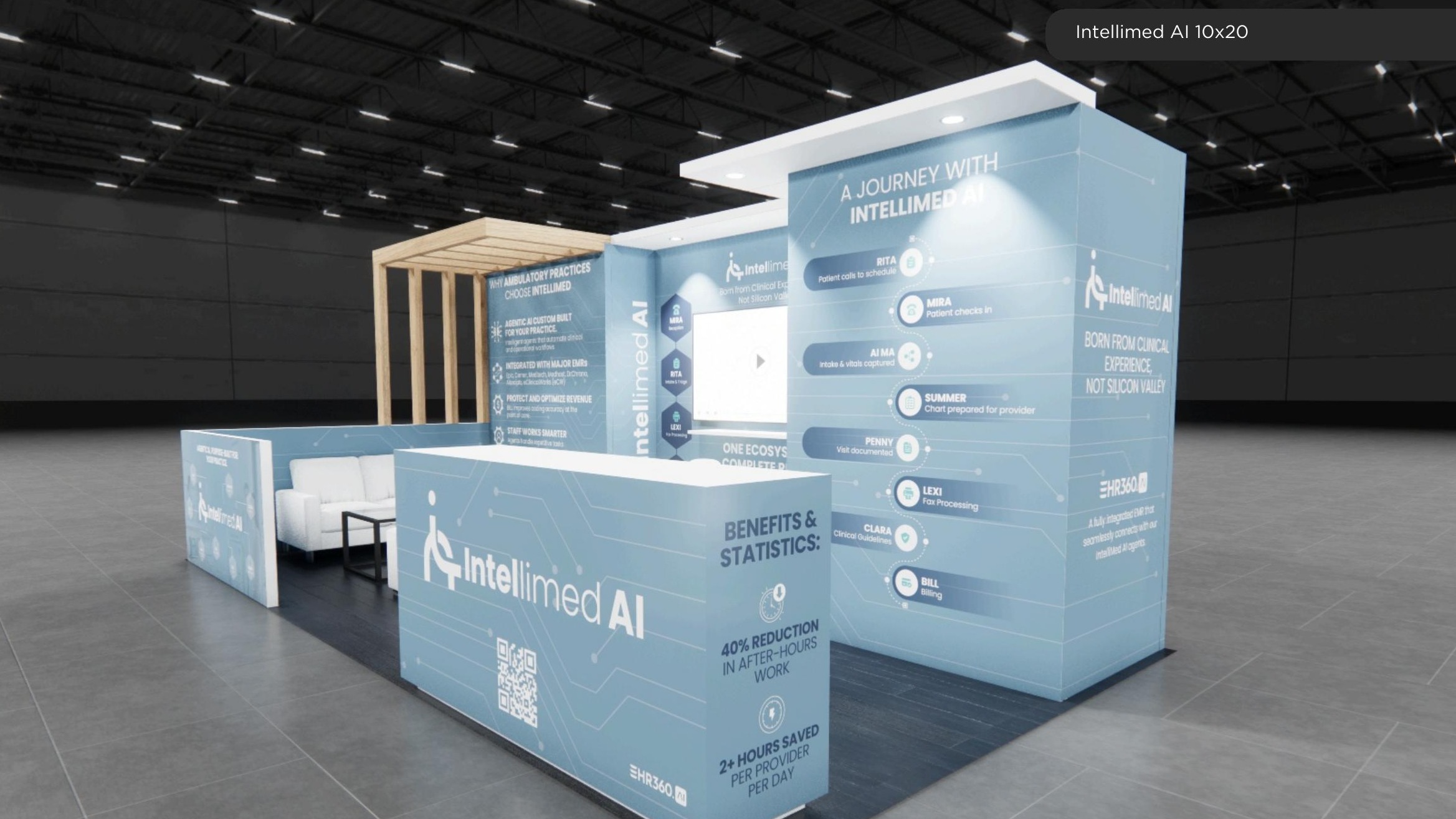 10x20 trade show exhibit rental — translucent consultative inline design