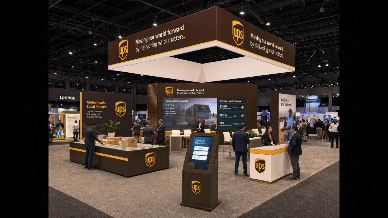 30' x 30' premium LED island concept for a financial-services exhibitor with an executive finance forum, consult tables, premium bar, and presentation stage