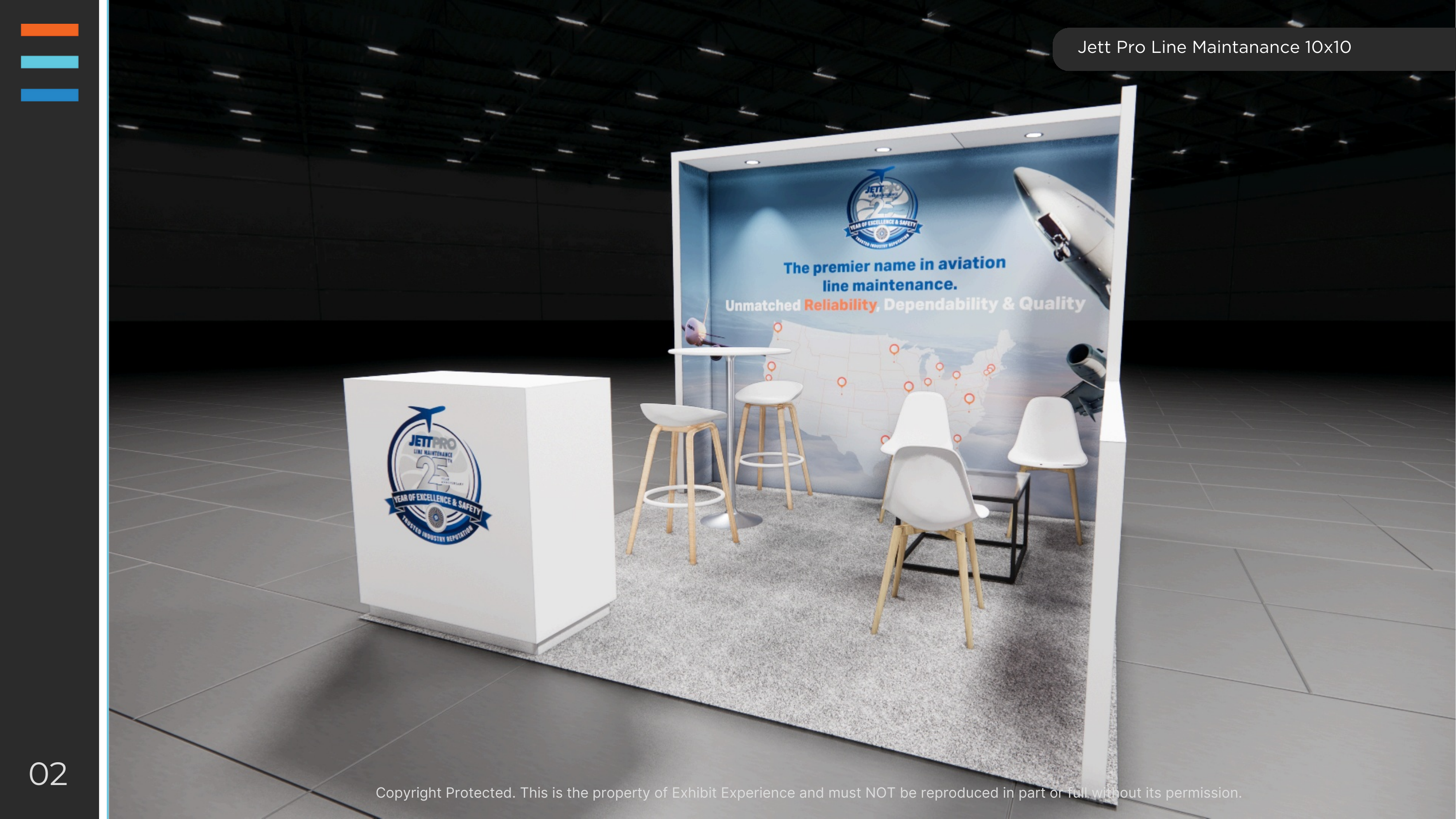 10 x 10 Inline Affordable Exhibit Rental — NAB Show, Las Vegas