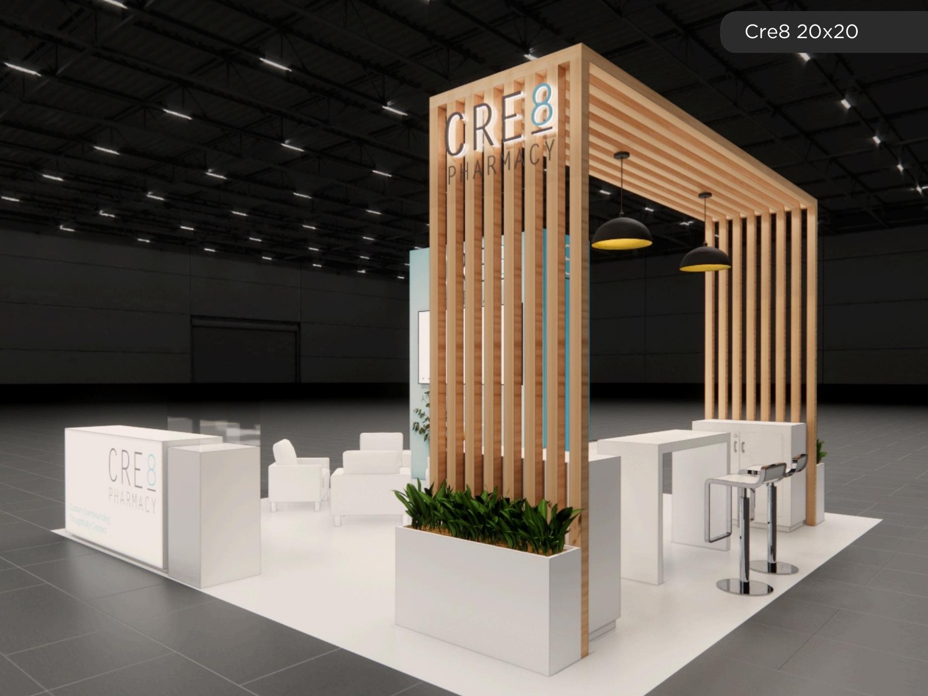 20x20 trade show exhibit rental — 20 x 20 inline affordable exhibit rental — iaapa expo, orlando hero image
