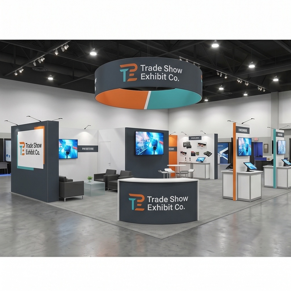 30x40 island exhibit 30 x 40 island trade show display — ces, las vegas exhibit image trade show exhibit image 30x40 trade show exhibit rental — 30 x 40 island trade show display — ces, las vegas hero image
