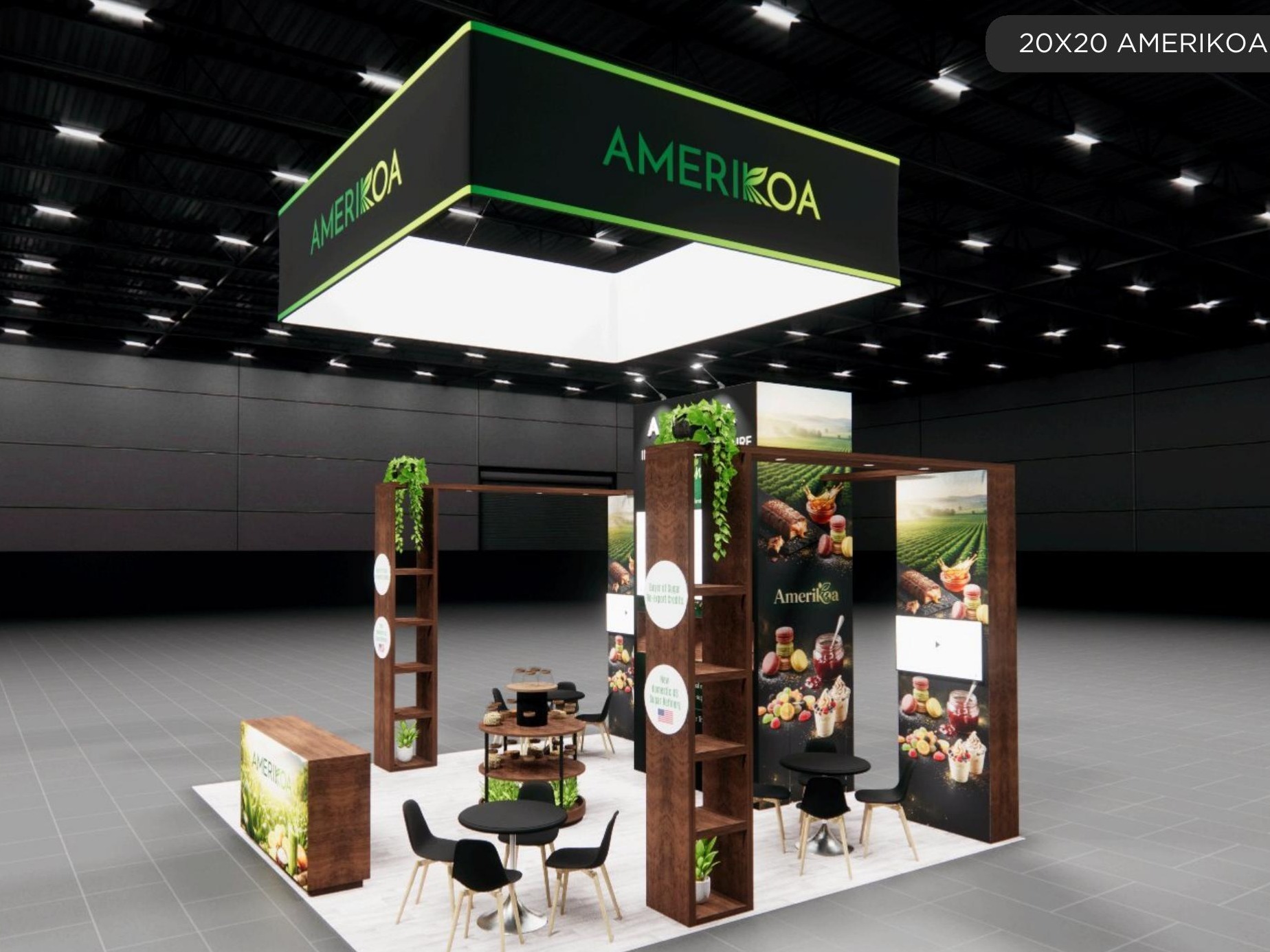 20x20 trade show exhibit rental — 20 x 20 inline affordable exhibit rental — pack expo international, chicago hero image