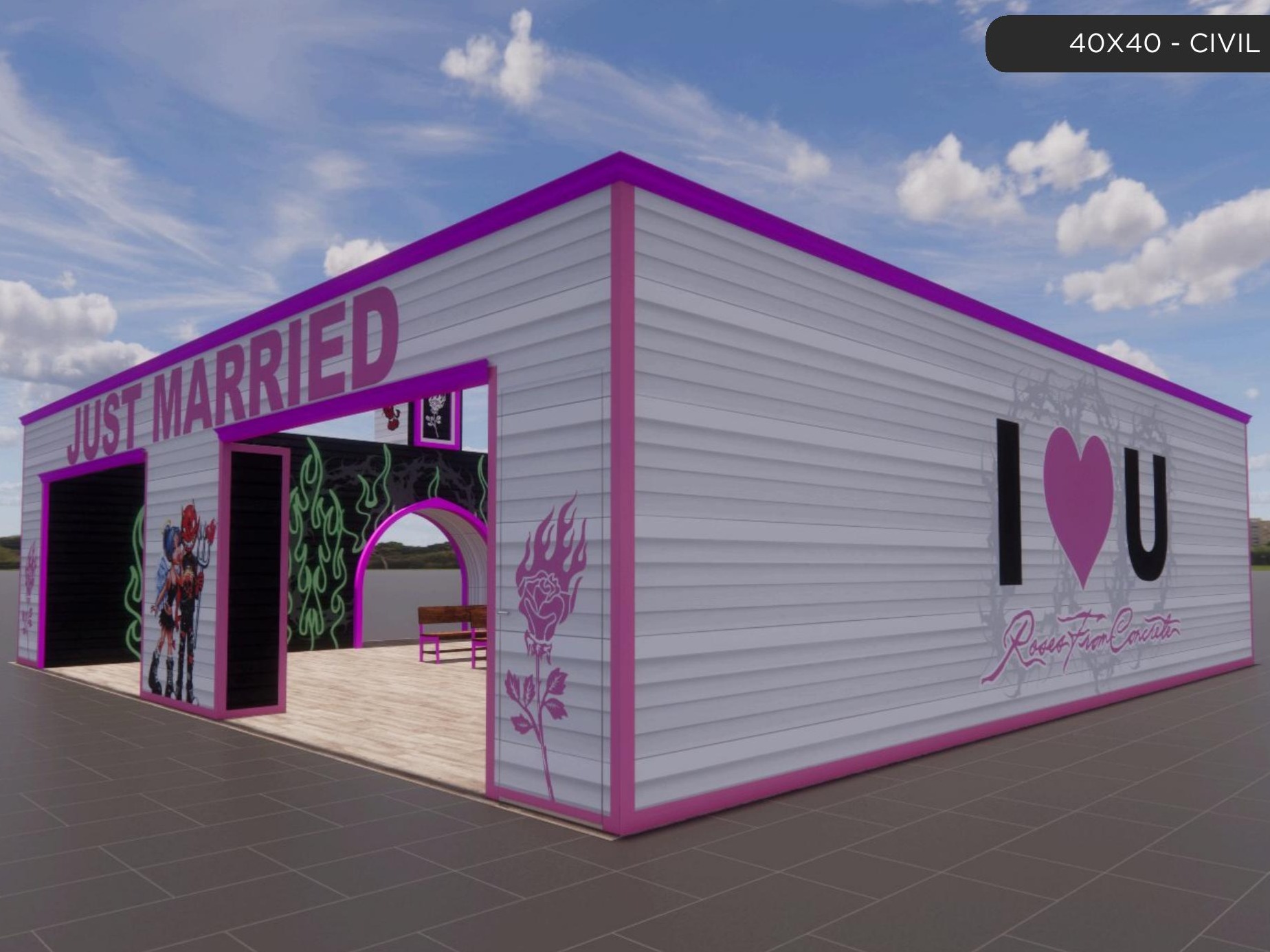 40 x 40 Island Exhibit Rental — IAAPA Expo, Orlando