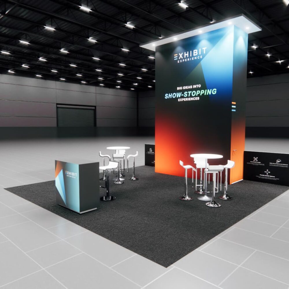 20x20 trade show exhibit rental — 20 x 20 peninsula affordable exhibit rental — ces, las vegas hero image