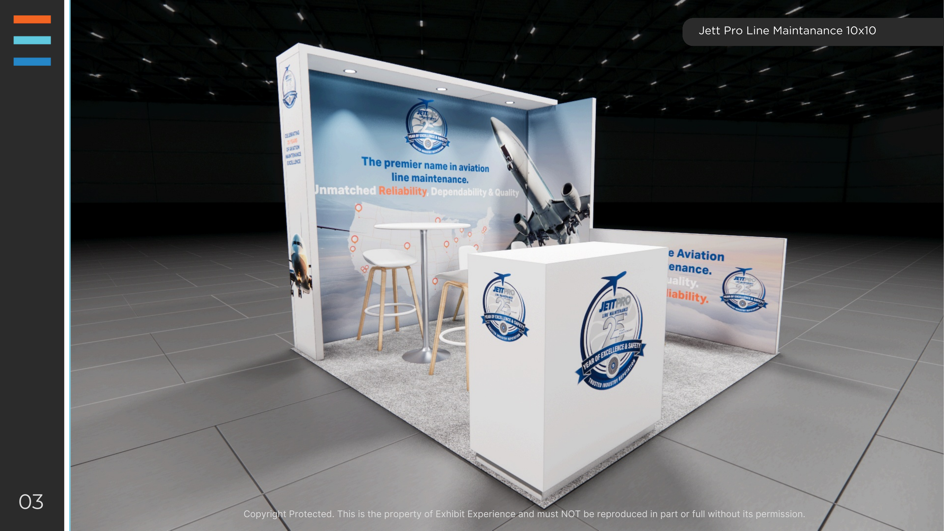 10 x 10 Inline Affordable Exhibit Rental — NAB Show, Las Vegas