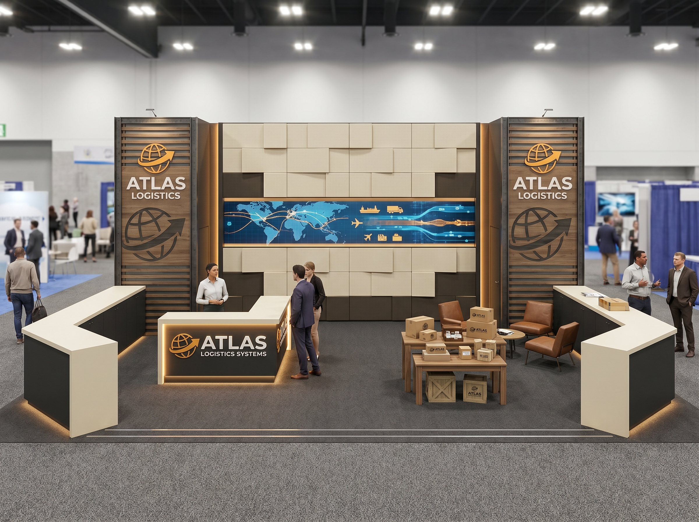 inline trade show exhibit rental — 10 x 30 exhibit rental hero image