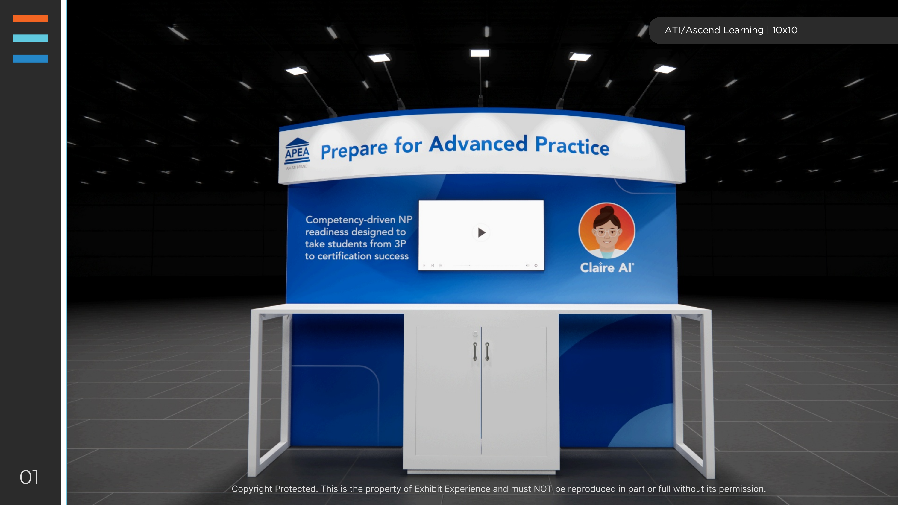 10x10 trade show exhibit rental — 10 x 10 inline affordable exhibit rental — md&m west, anaheim hero image