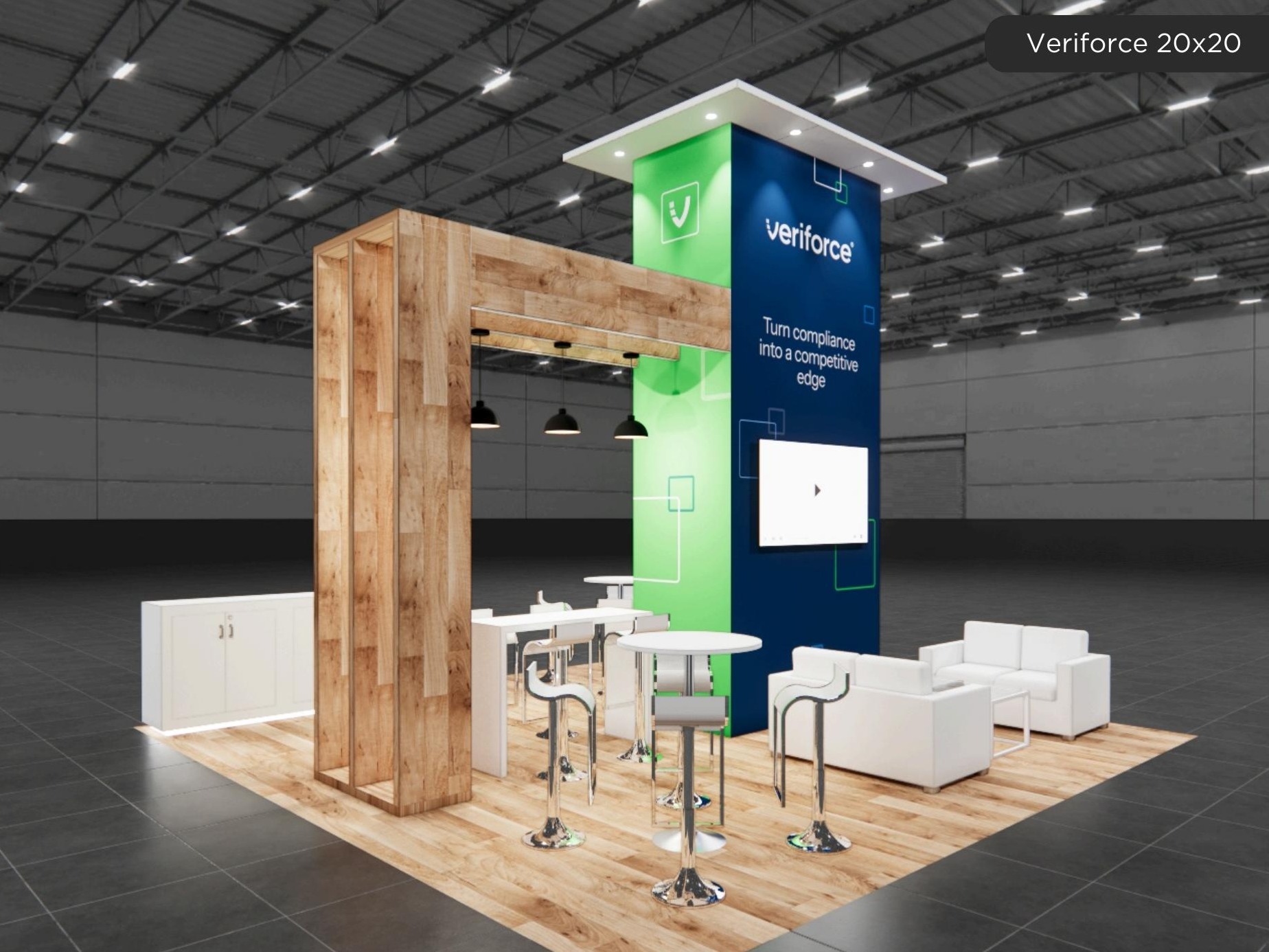 20 x 20 Inline Affordable Exhibit Rental — G2E, Las Vegas