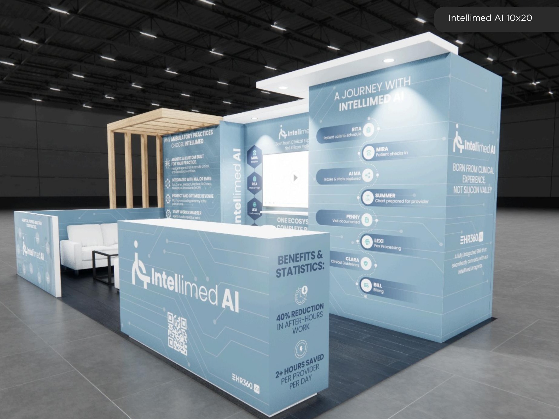 10x20 trade show exhibit rental — 10 x 20 inline affordable exhibit rental — iaapa expo, orlando hero image