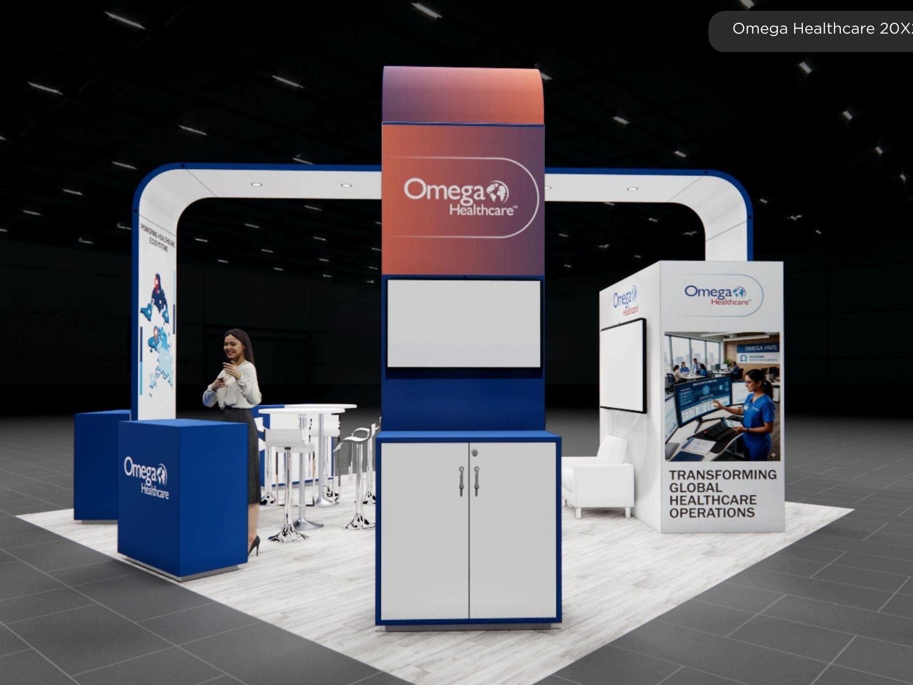 20x20 trade show exhibit rental — 20 x 20 inline affordable exhibit rental — pack expo international, chicago hero image