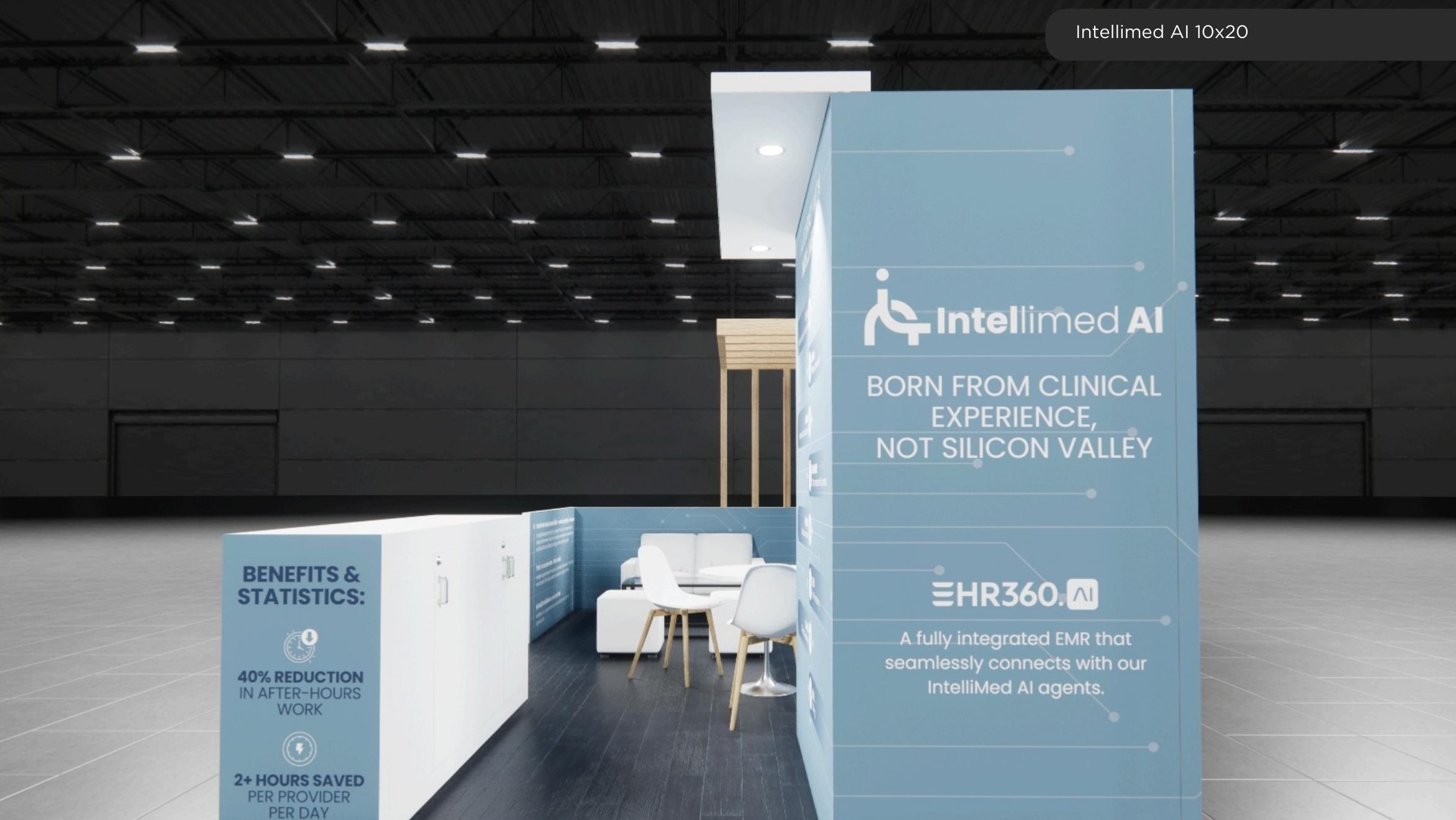 10x20 trade show exhibit rental — translucent consultative inline design