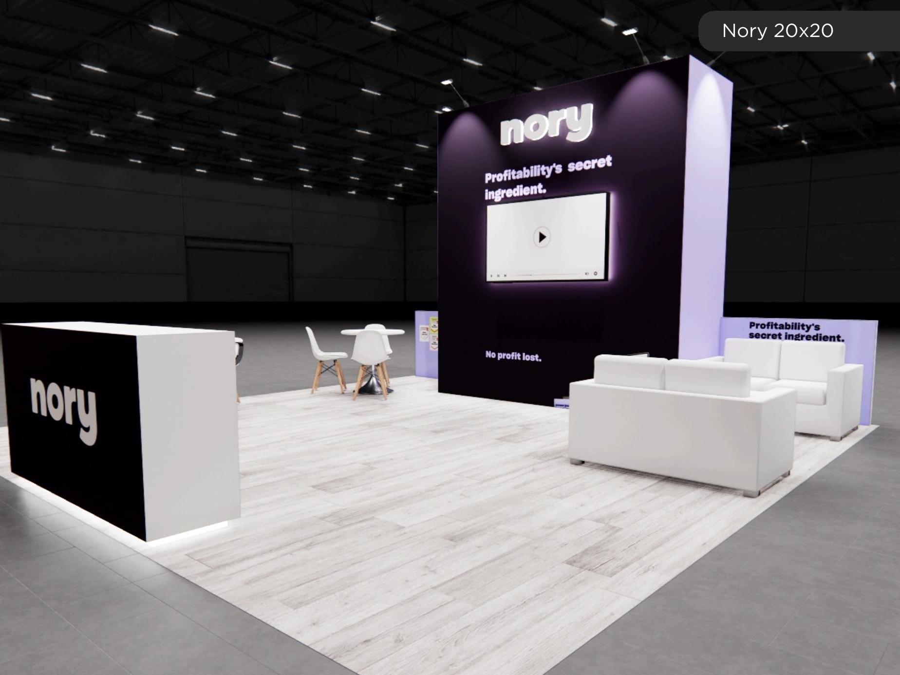 20x20 trade show exhibit rental — 20 x 20 inline affordable exhibit rental — g2e, las vegas hero image