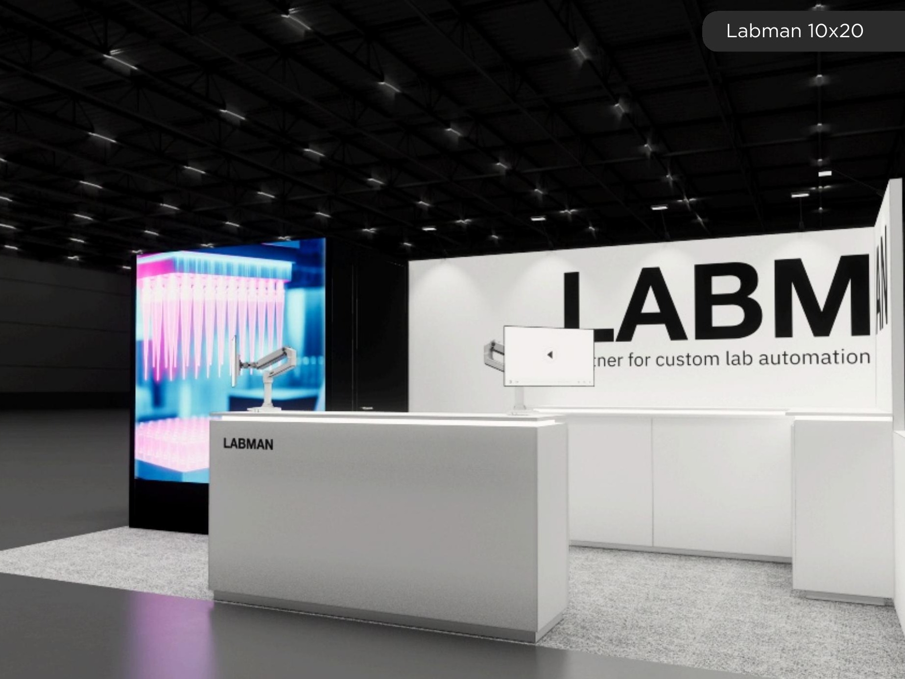 10x20 trade show exhibit rental — 10 x 20 inline affordable exhibit rental — sema show, las vegas hero image