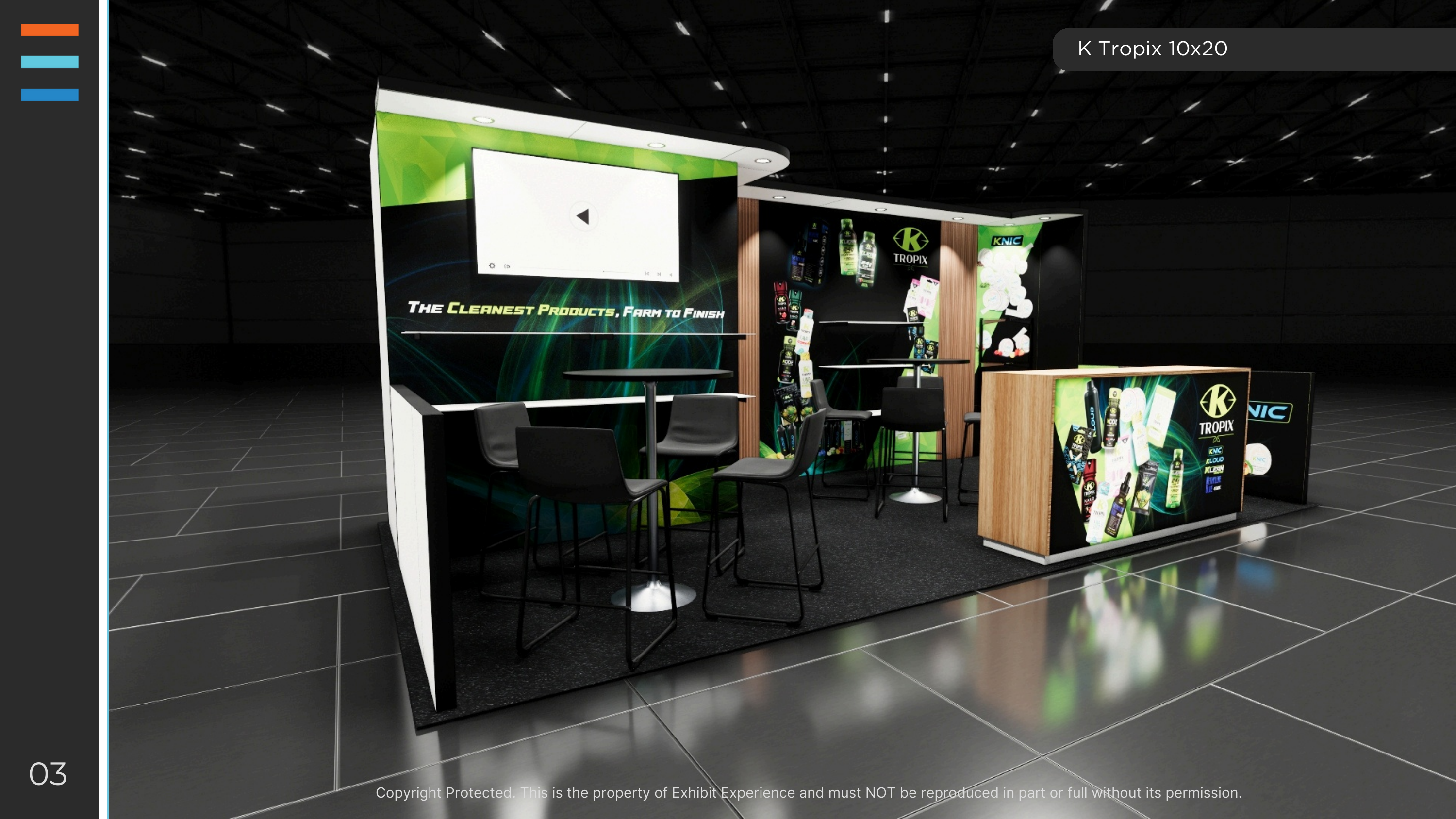 10 x 20 Inline Affordable Exhibit Rental — NAB Show, Las Vegas