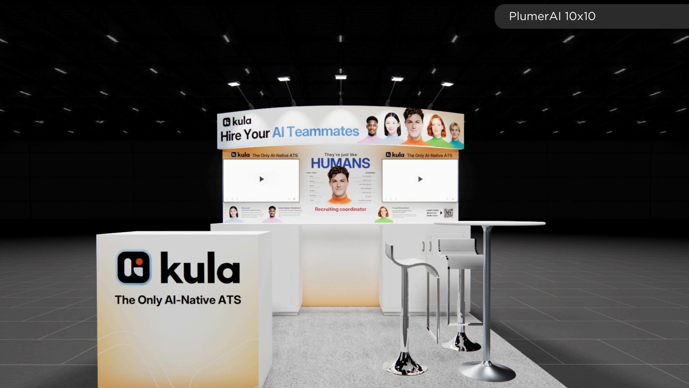 10x10 trade show exhibit rental — 10' x 10' custom exhibit design — consultation-led inline design