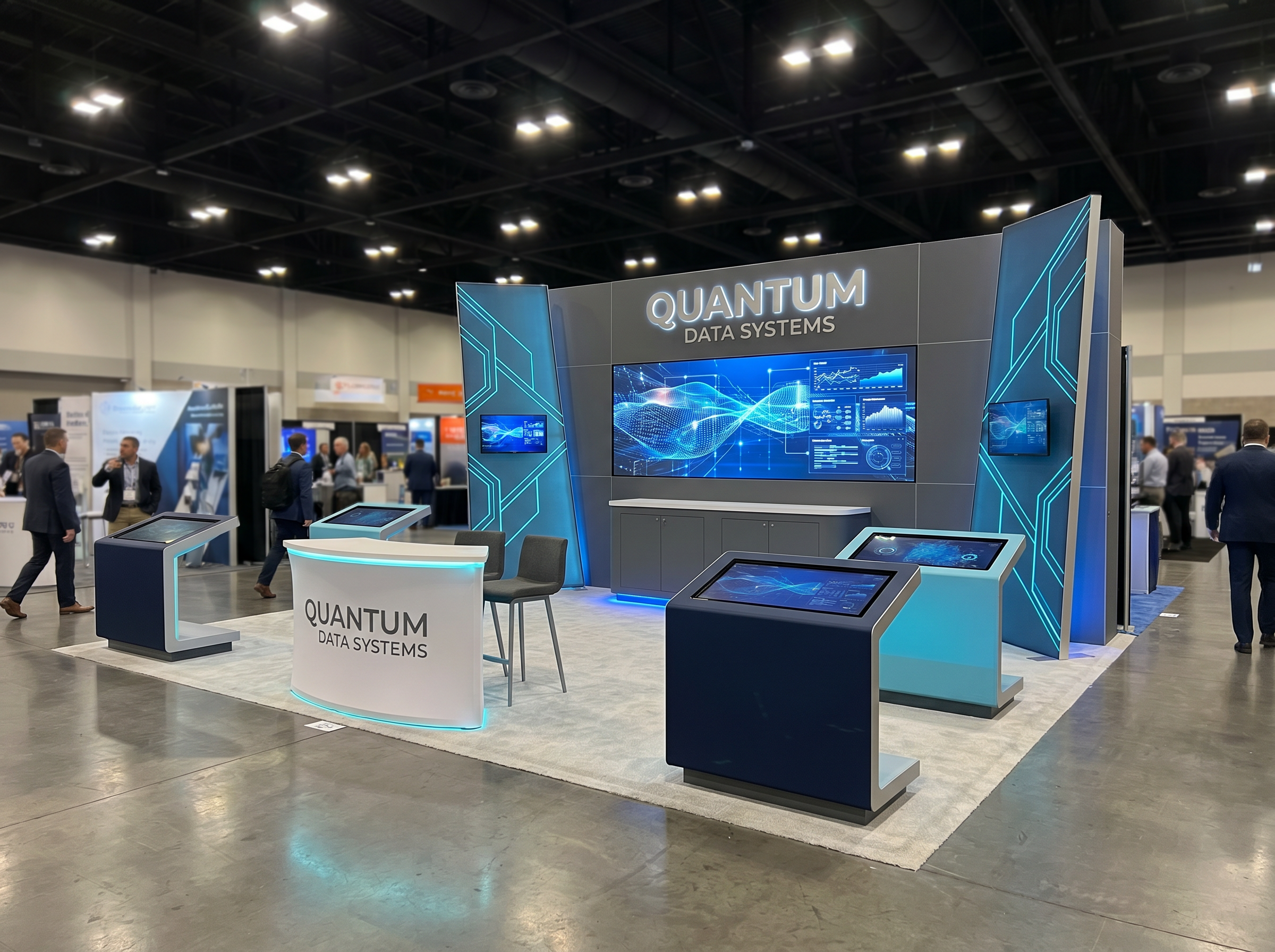 10' x 30' trade show exhibit rental example