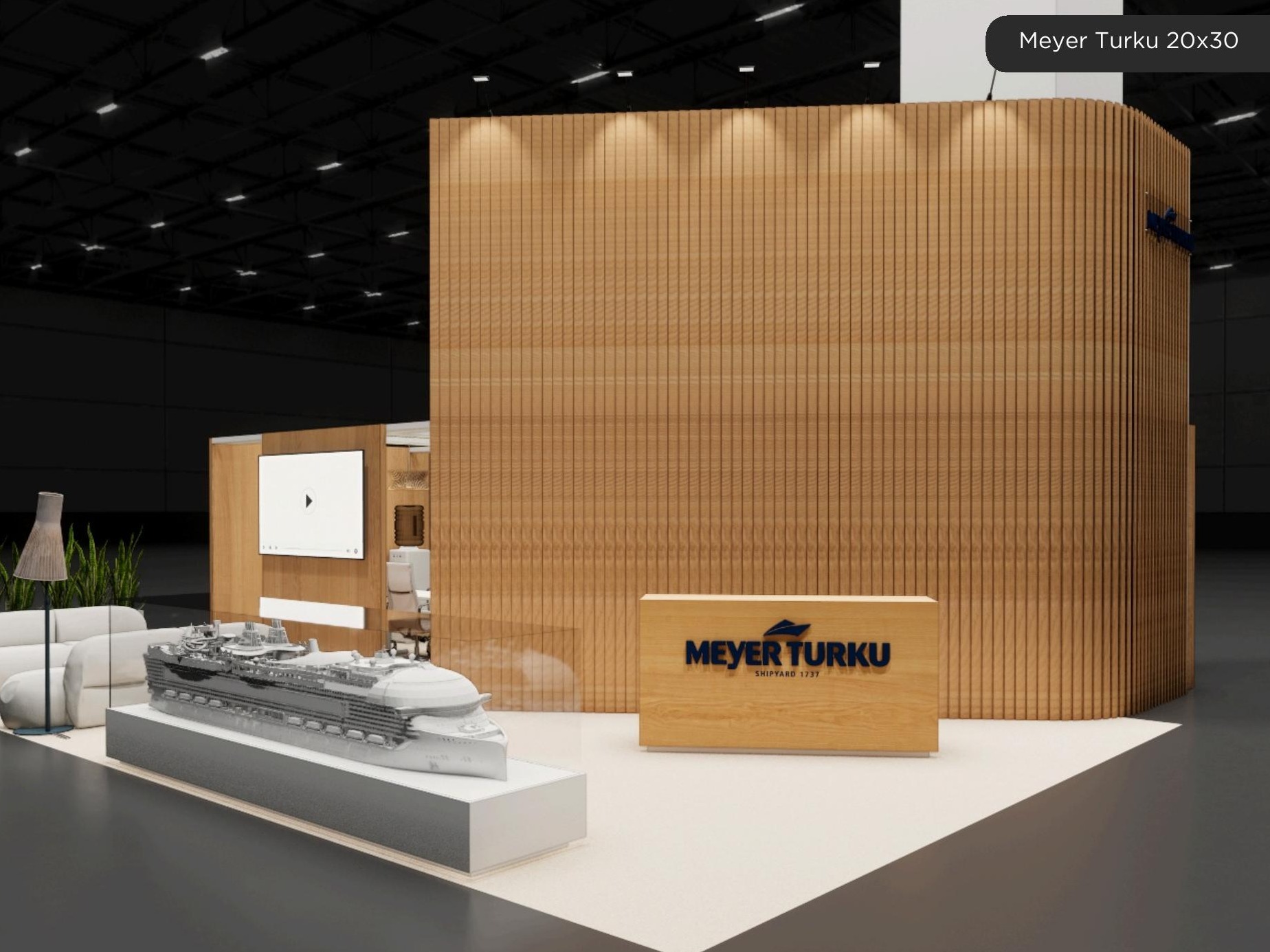 20x30 trade show exhibit rental — 20 x 30 island exhibit rental — ces, las vegas hero image