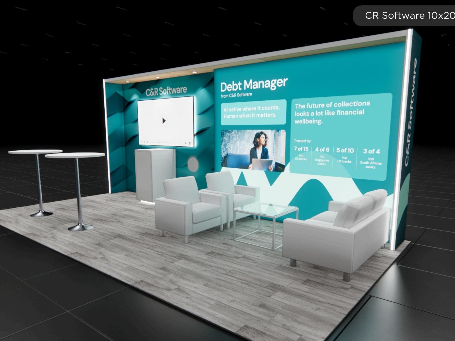 10x20 trade show exhibit rental for NBAA-BACE Various — custom inline exhibit